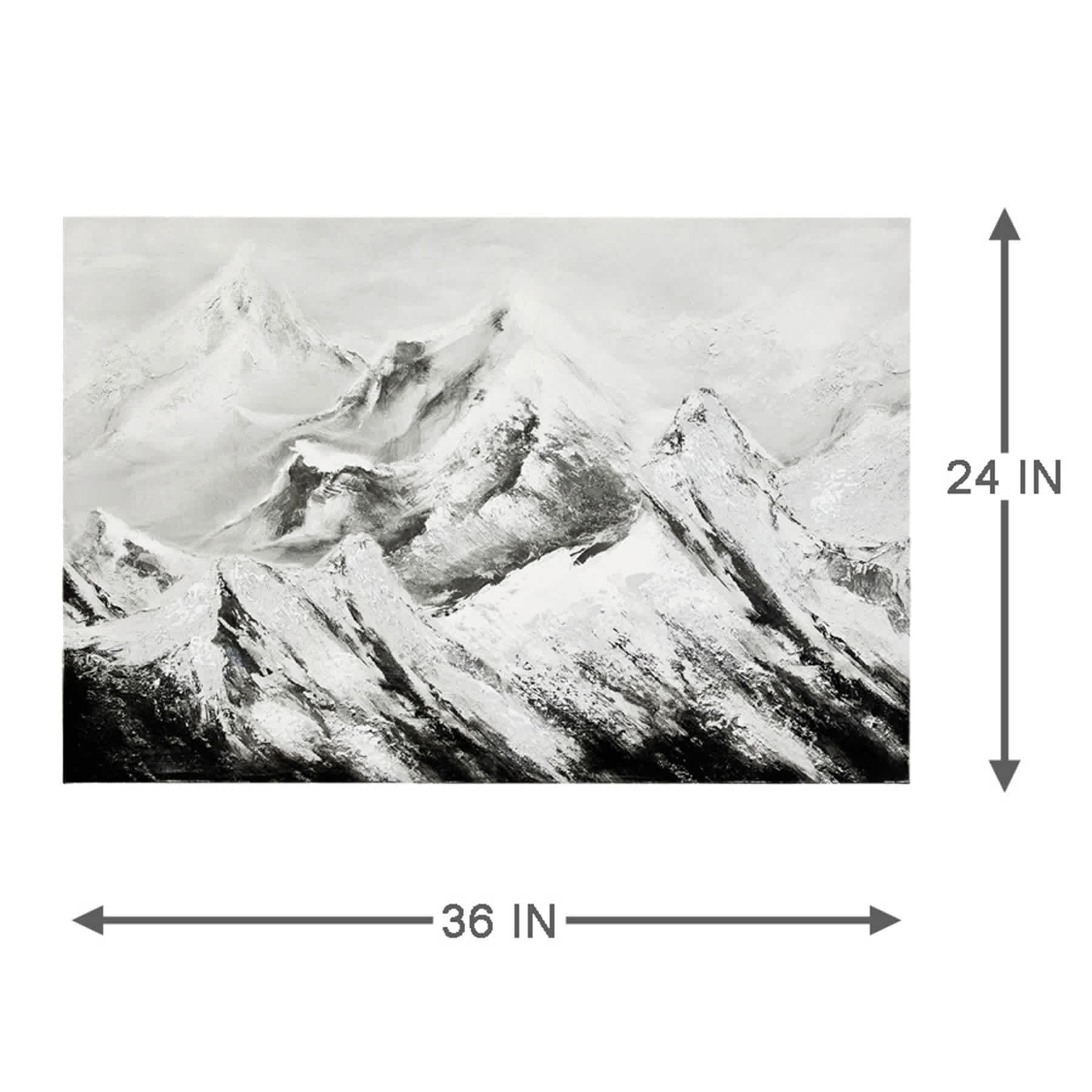 Ty Pennington Framed Mountains Canvas Wall Art, 36x24