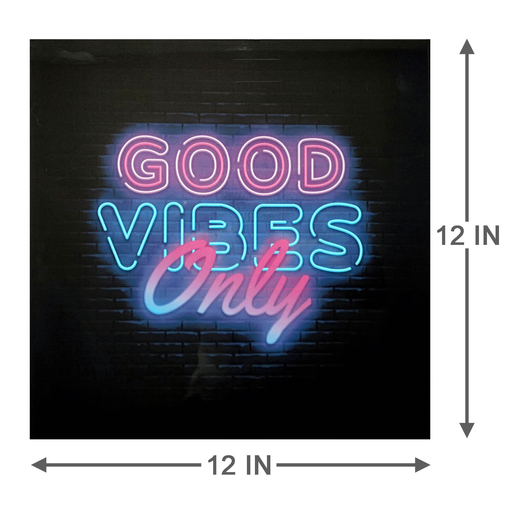 Good Vibes Only Canvas Wall Sign, 12"