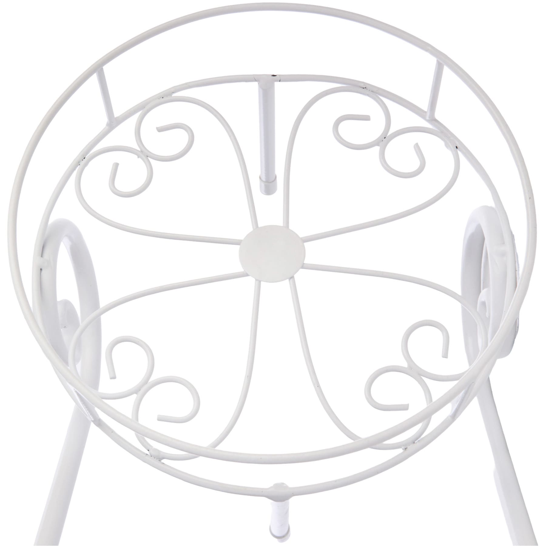 Providence White Bike Metal Planter Stand