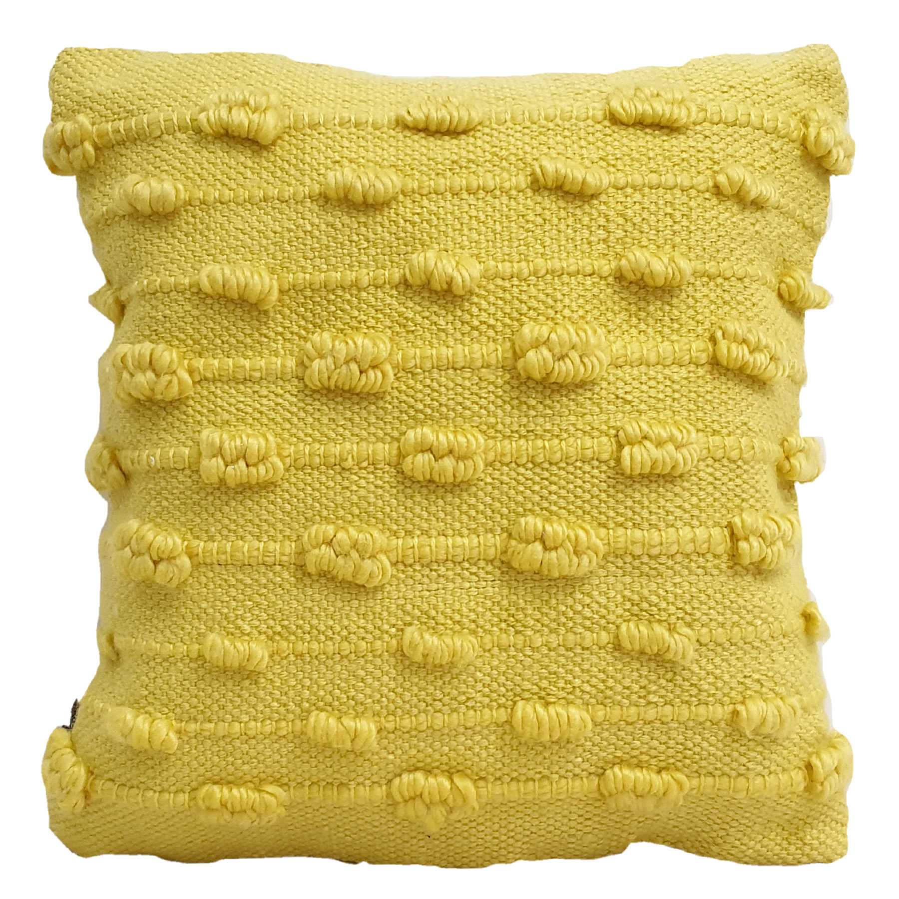 Yellow Bubble Textured Throw Pillow, 16"