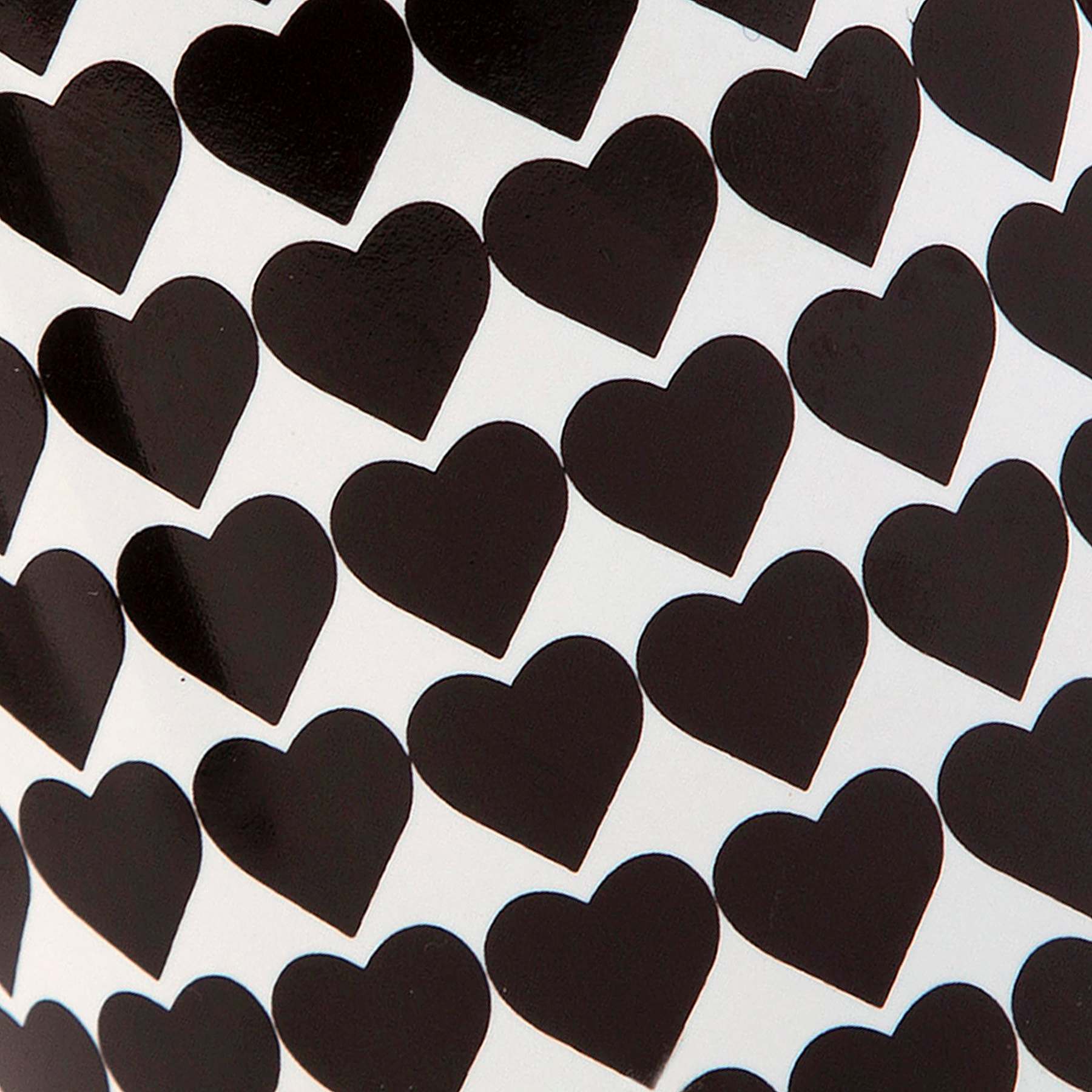 Black, White & Pink Heart Mug, 16oz