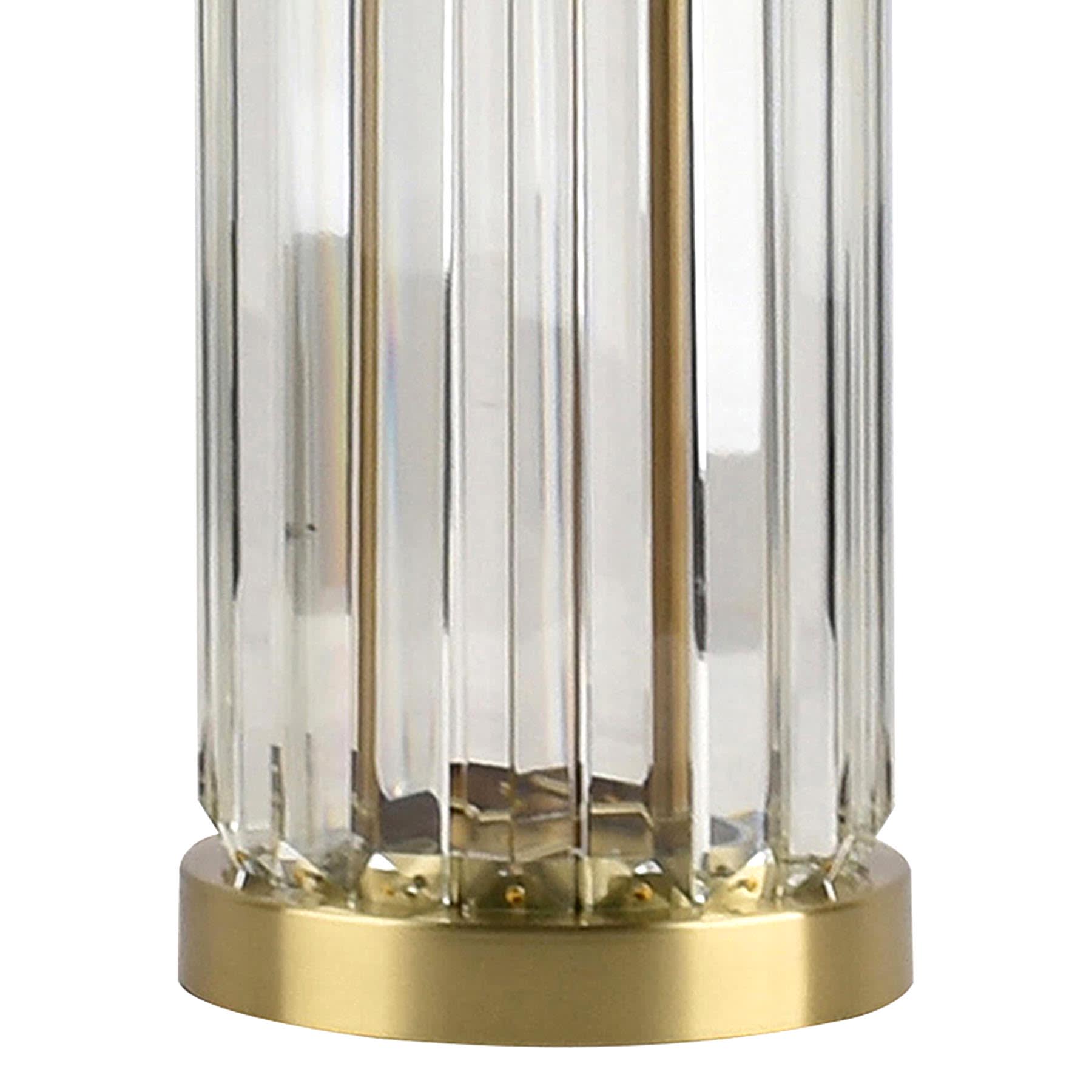 Providence Gold Hanging Crystal Medium Table Lamp Base, 17"