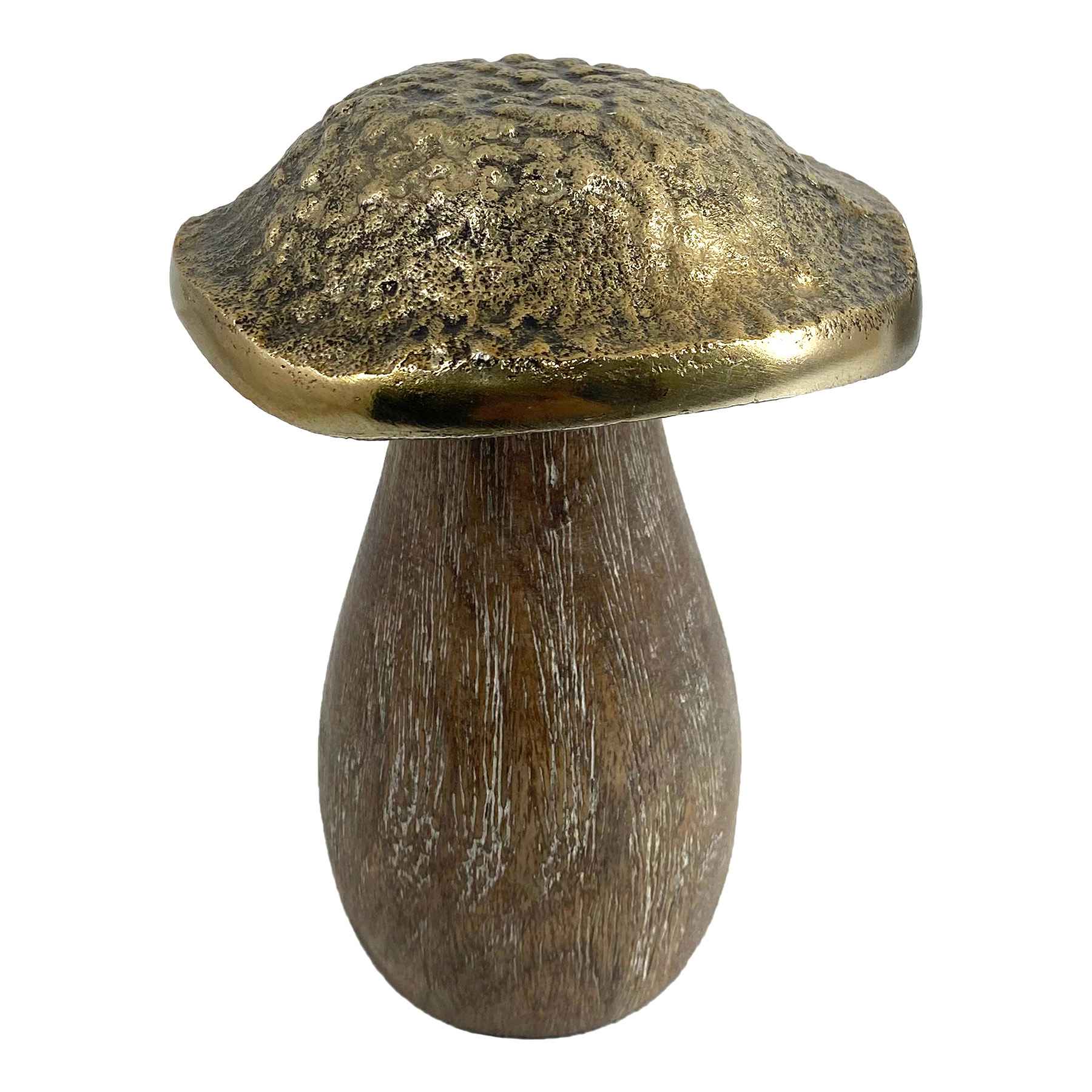 Honeybloom Decorative Gold Top Mushroom Outdoor Garden Statue, 5"