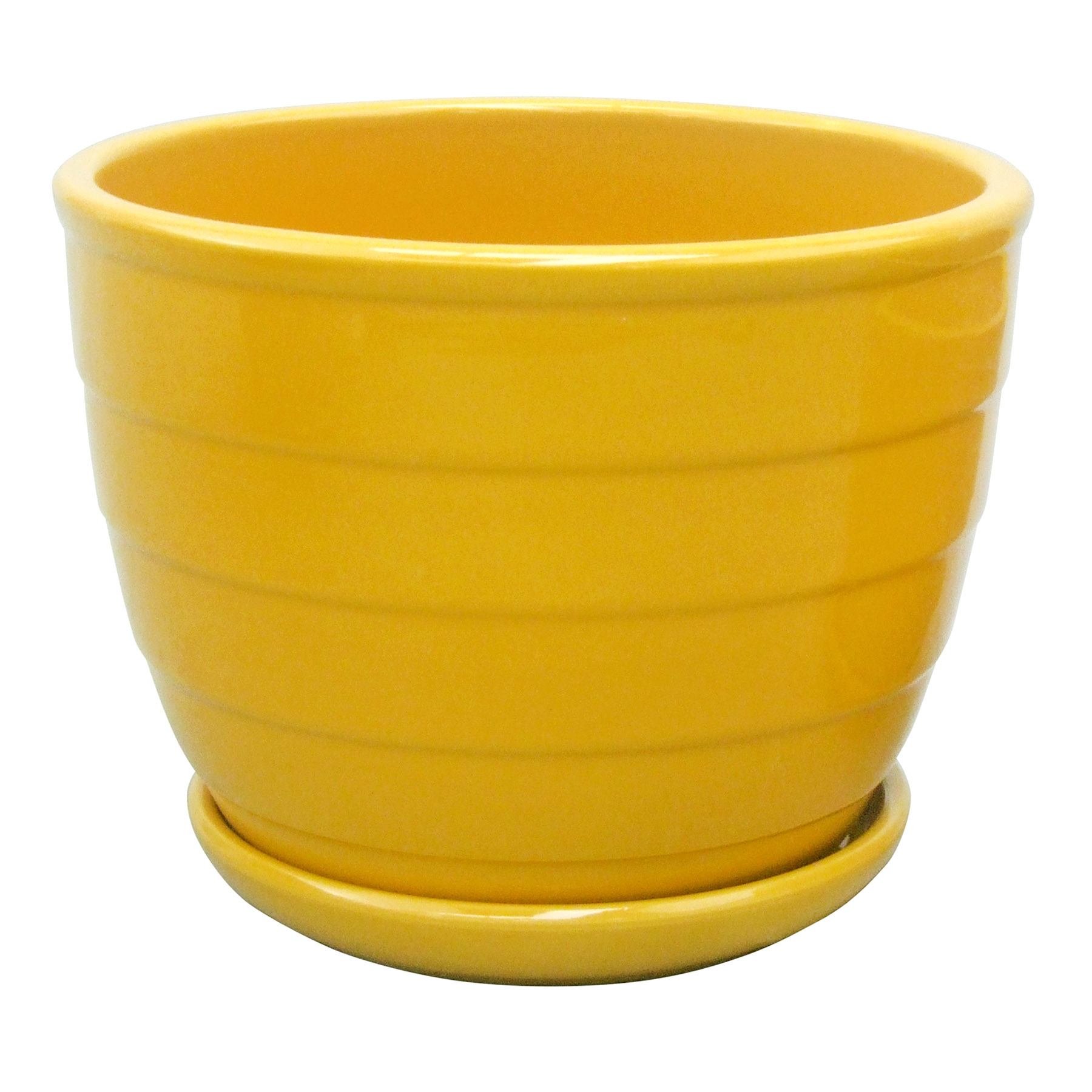 Indoor Yellow Ceramic Beehive Pot, Small