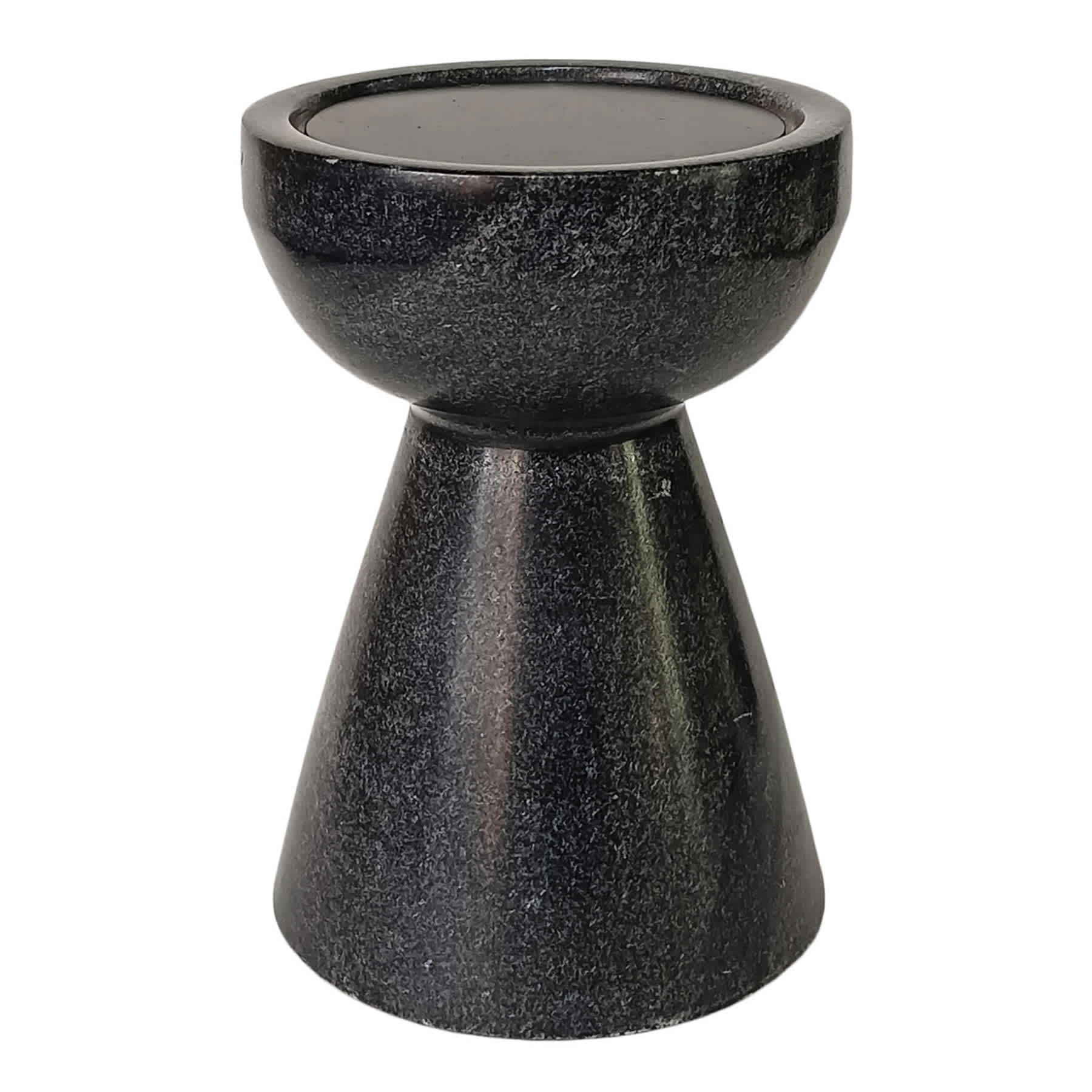 Black Marble Pillar Candle Holder, 6"