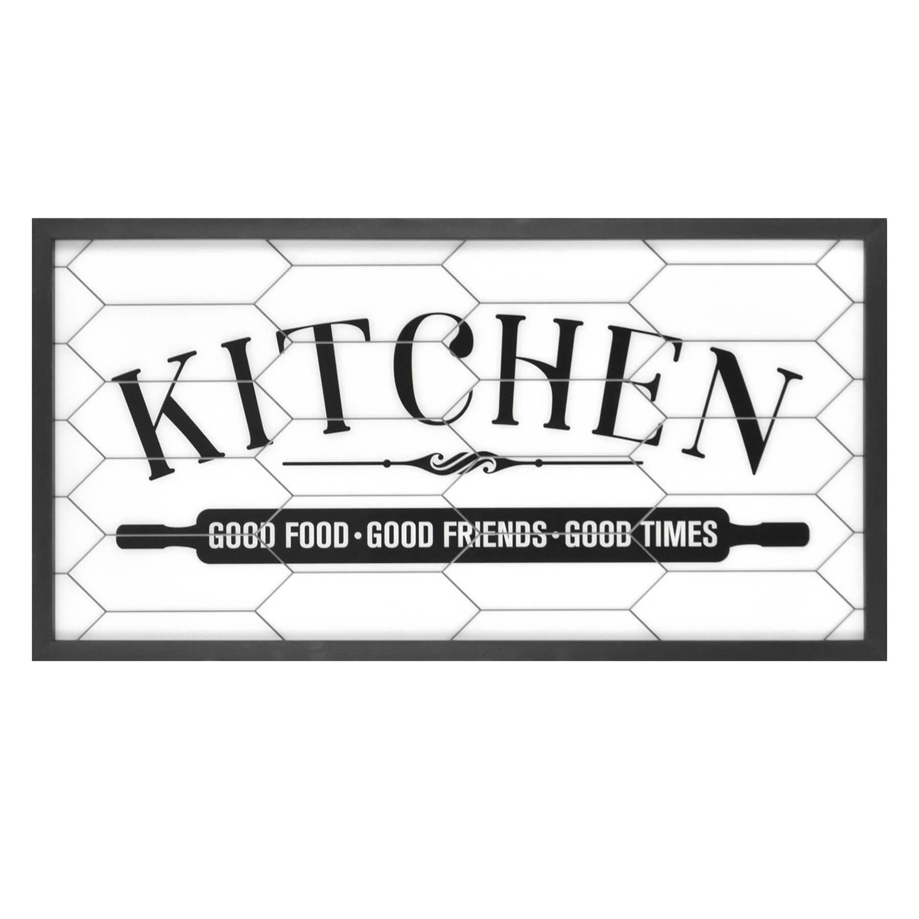 Kitchen Faux Tile Wall Decor, 24x12