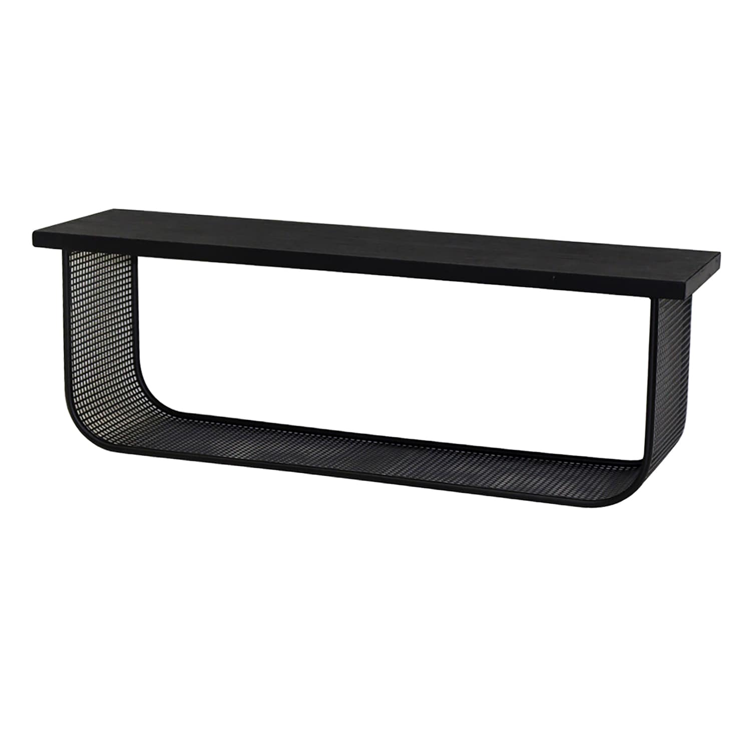 Ty Pennington Black Metal & Wood Shelf, 24x8