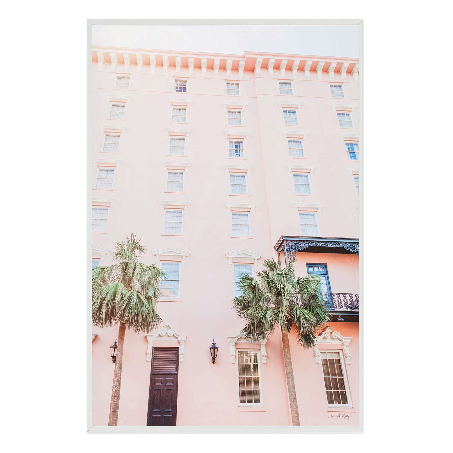 Providence Framed Pink Hotel Canvas Wall Art, 20x30