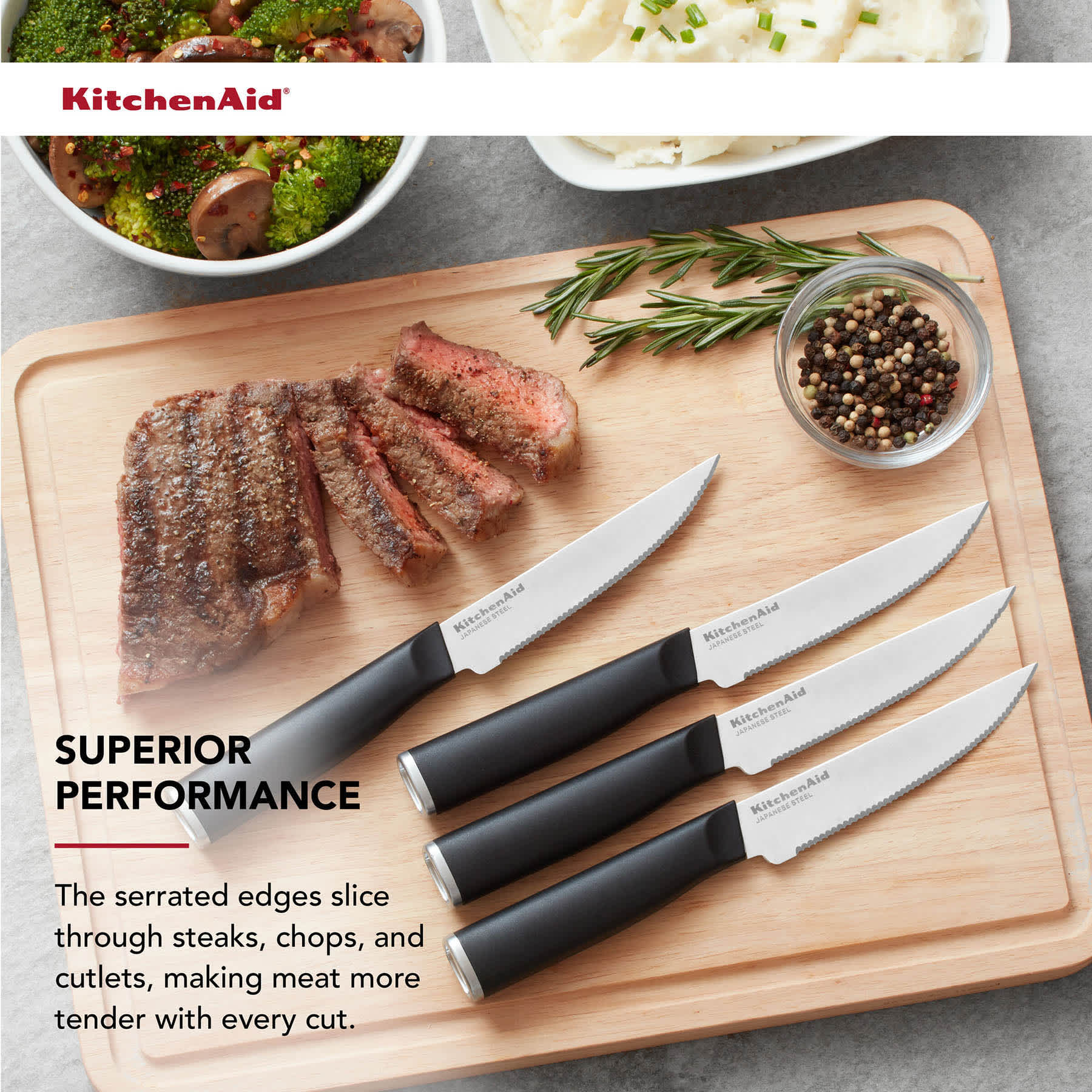 KichenAid 4-Piece Classic Steak Knife Set