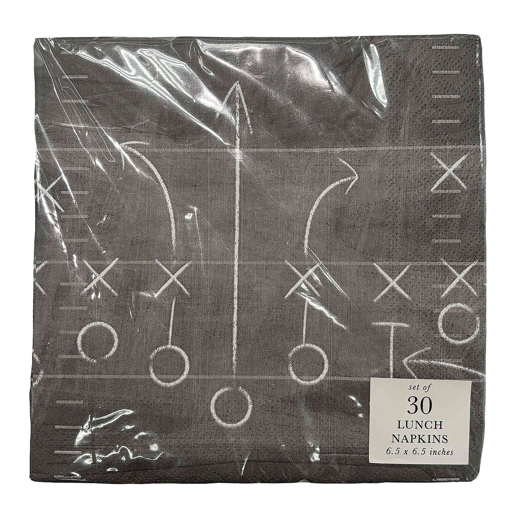 Grey Play Lunch Napkin 6.5 30Ct