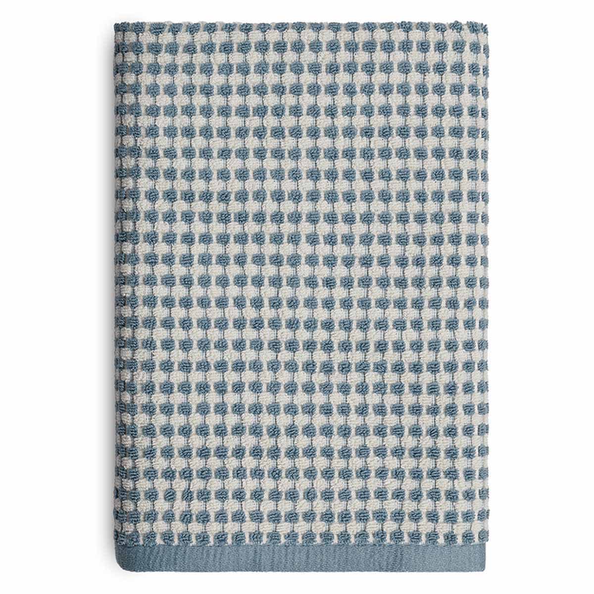 Honeybloom Plush Performance Blue Popcorn Cotton Bath Towel, 30x54