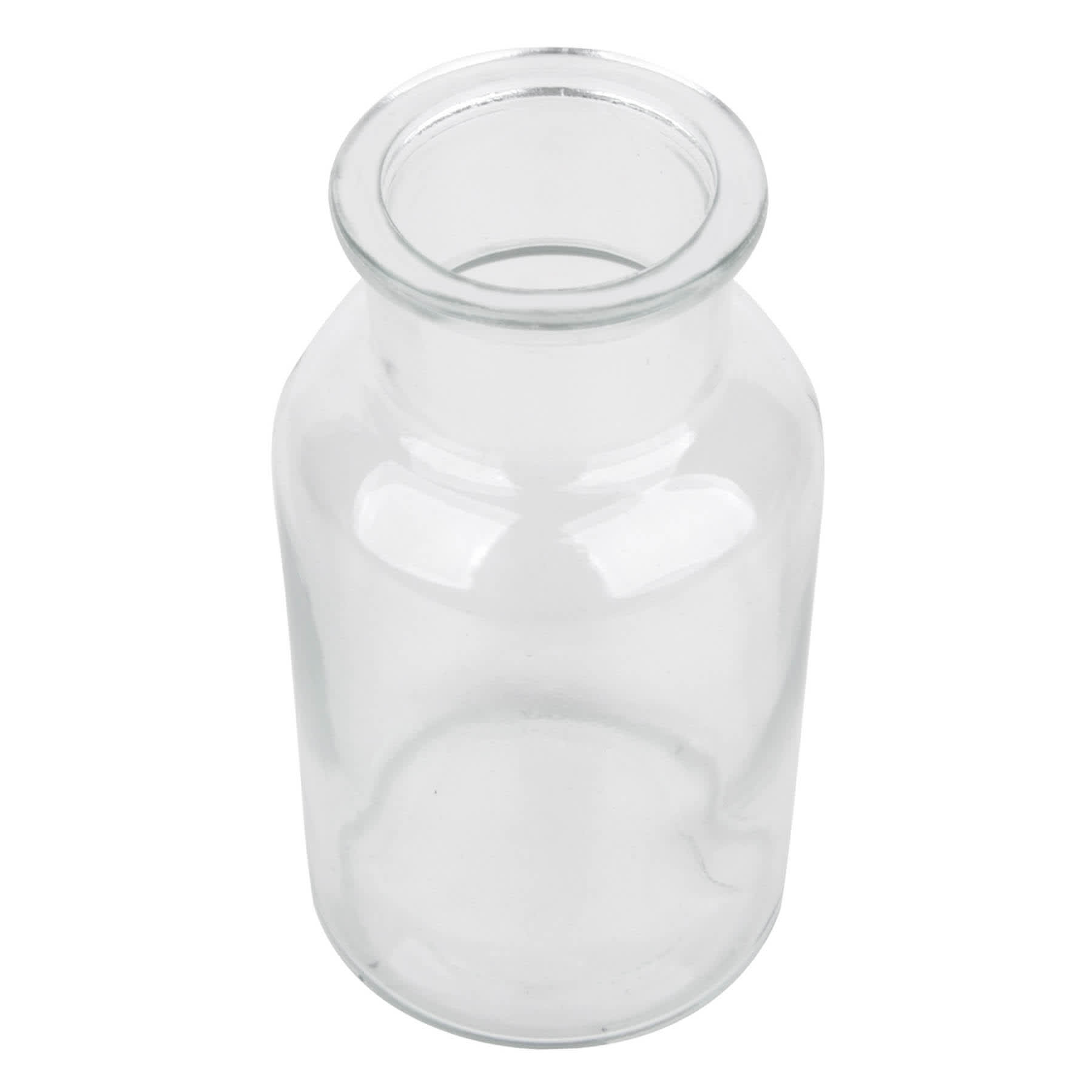 Clear Glass Round Bud Vase, 5"