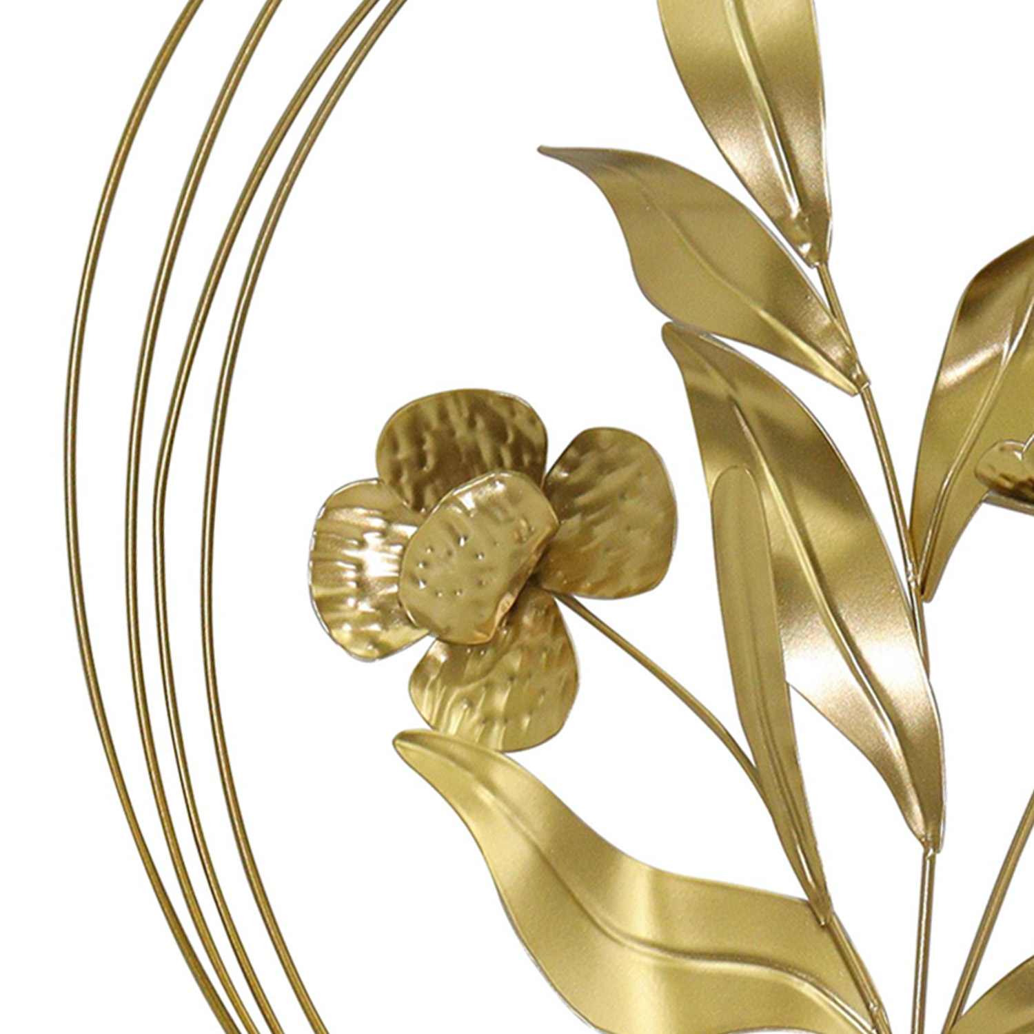 Providence Gold Floral Metal Wall Decor, 15"
