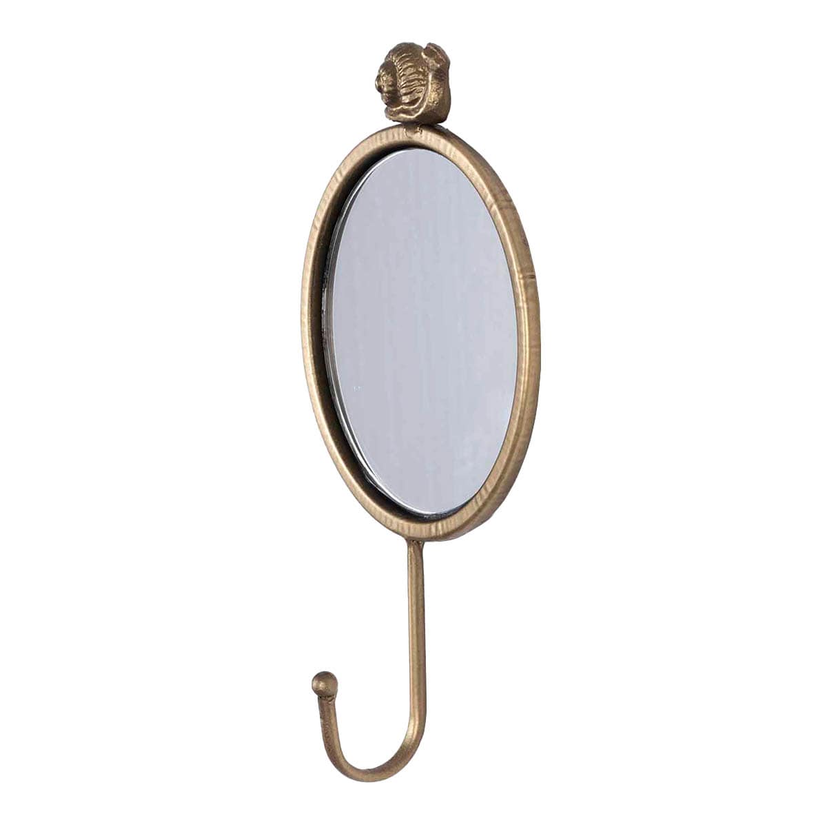 Honeybloom Snail Gold Metal Mirror Wall Hook
