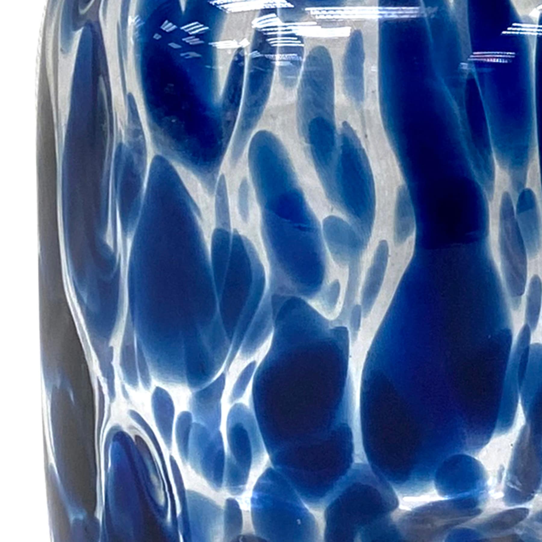 Providence Blue Frit Glass Vase, 4.5"