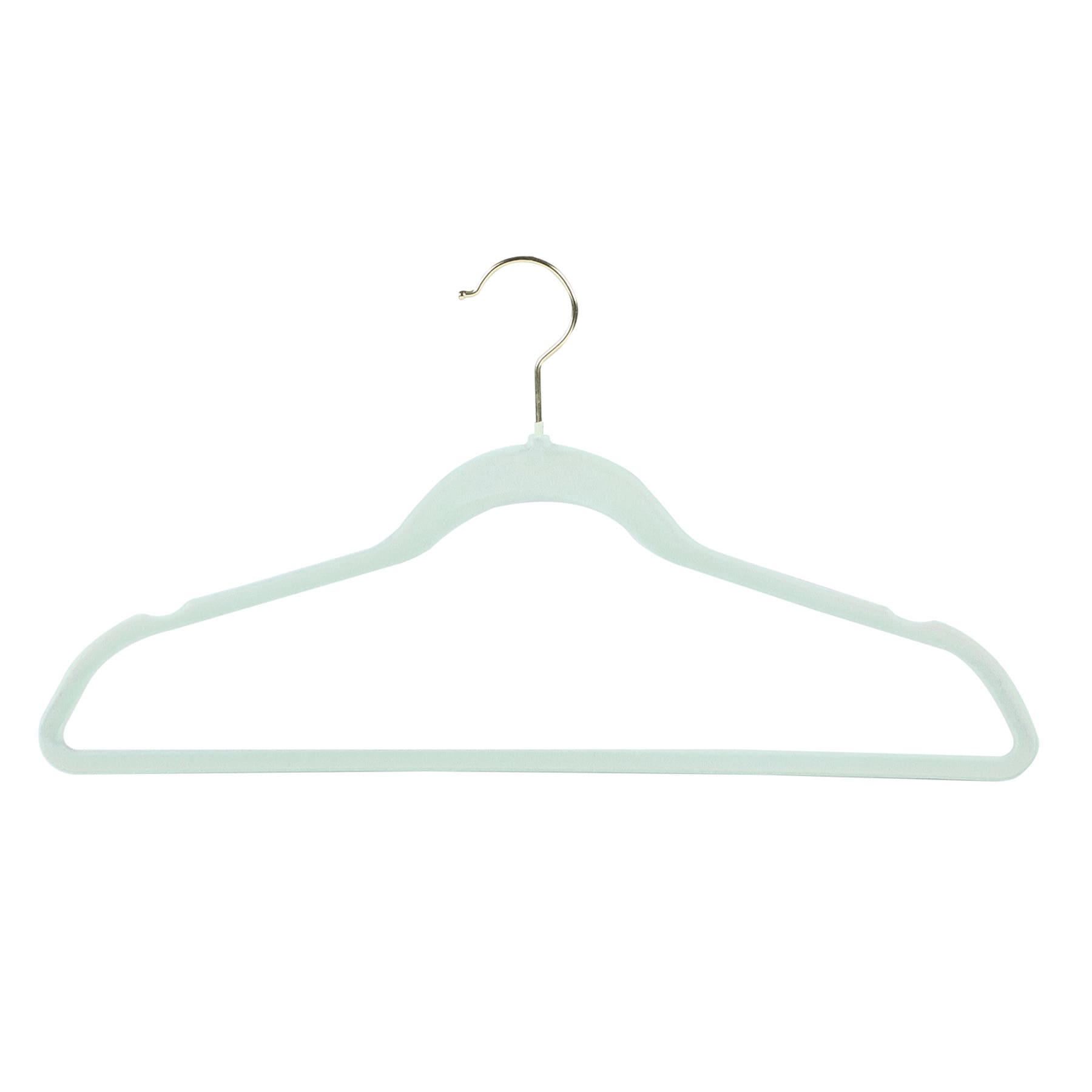 25-Pack Velvet Hangers, Clearly Aqua
