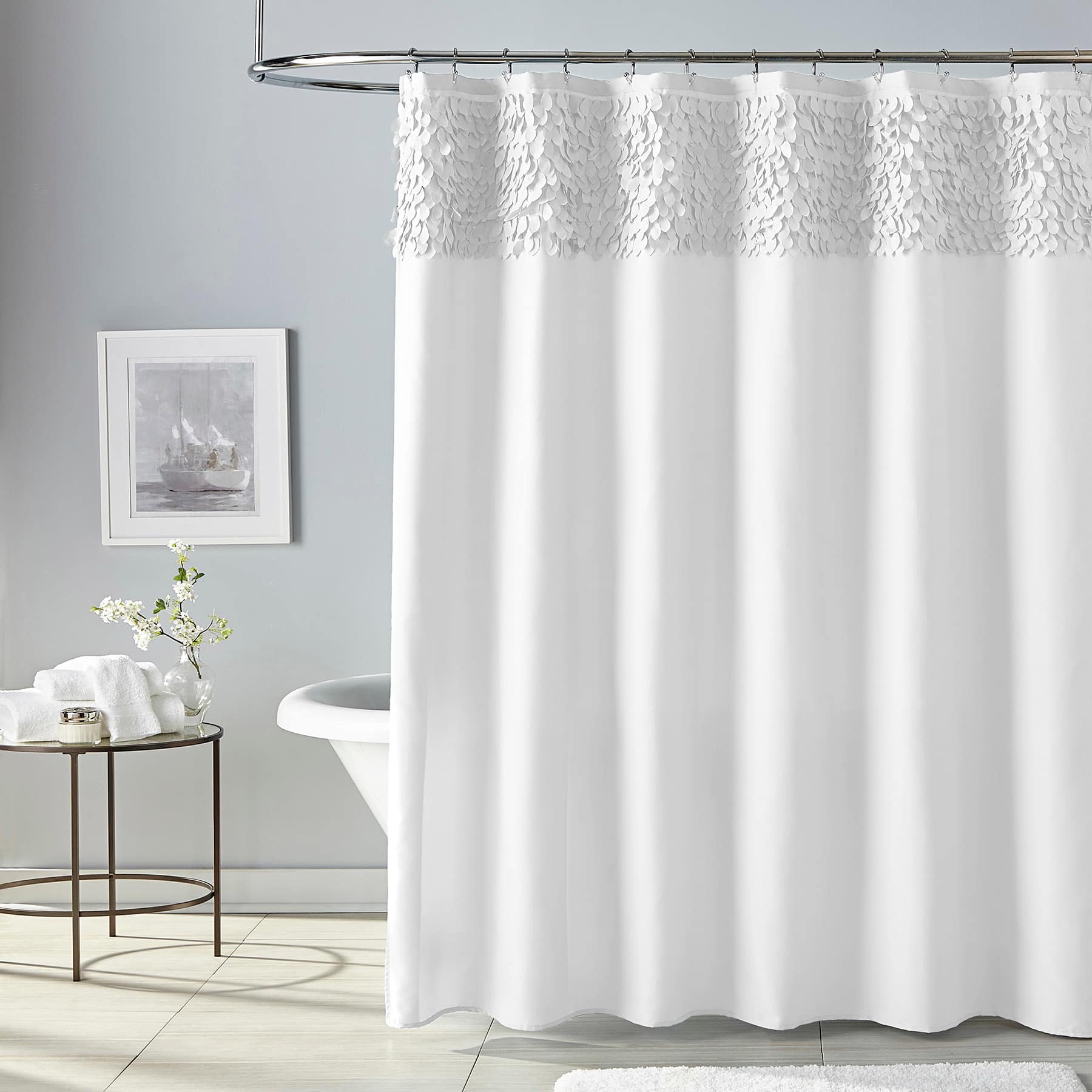 White Ivy Shower Curtain, 72"