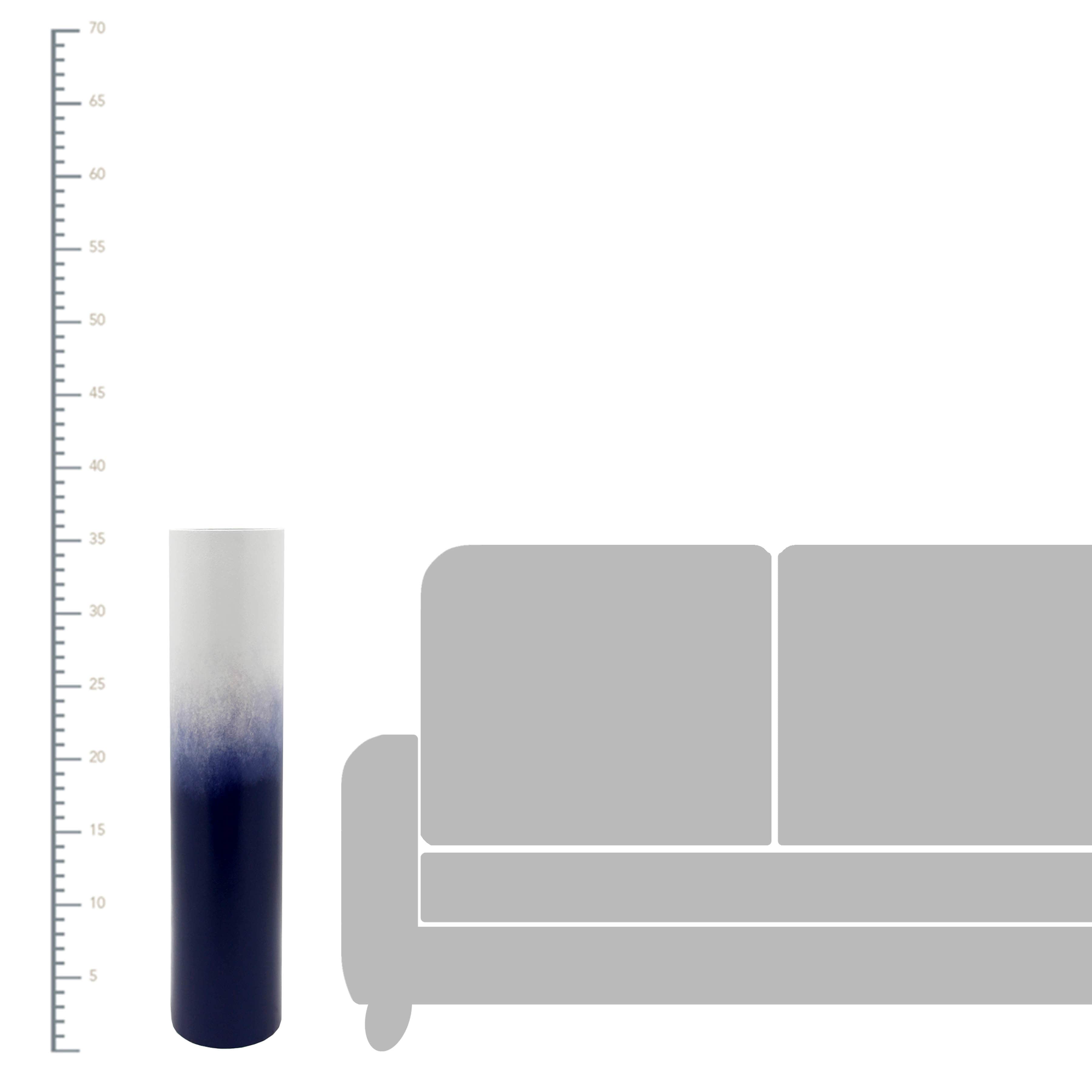 Blue Ombre Metal Floor Vase, 36"