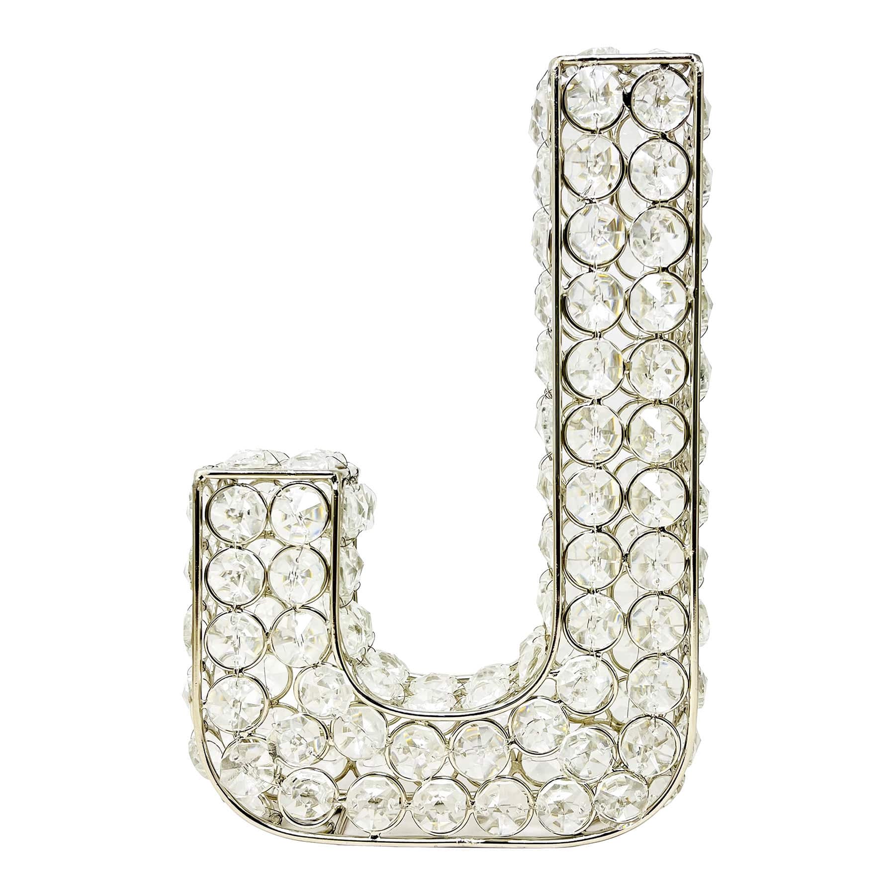 Clear Crystal Monogram Letter, J