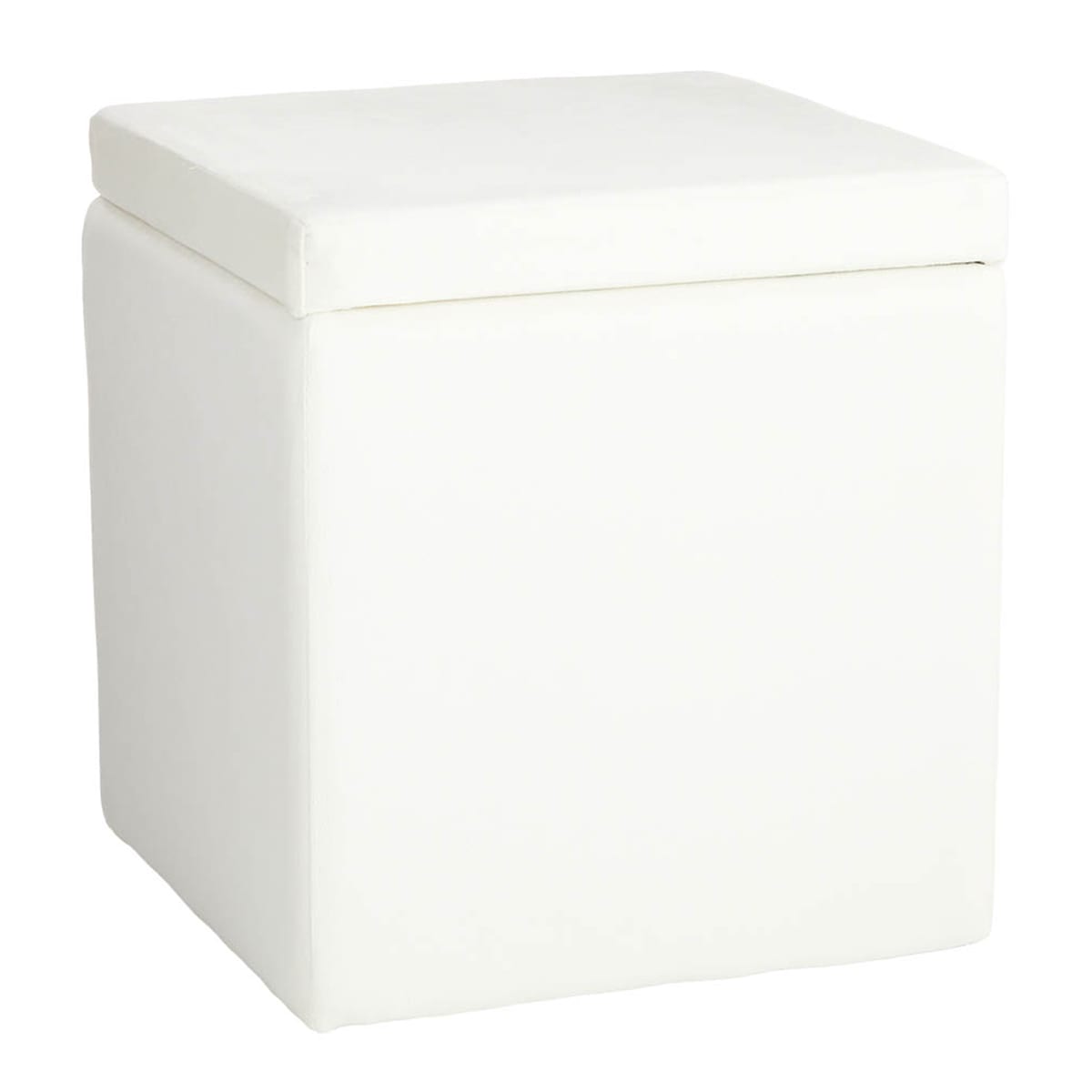 Hannah Square Storage Ottoman, Cream
