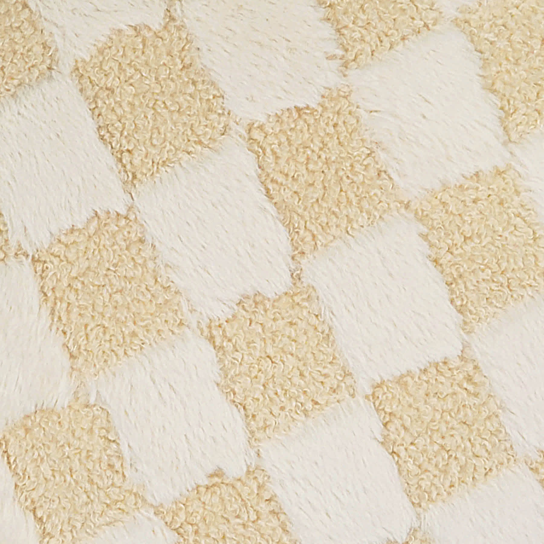 Ivory Check Plush Throw Pillow, 18"