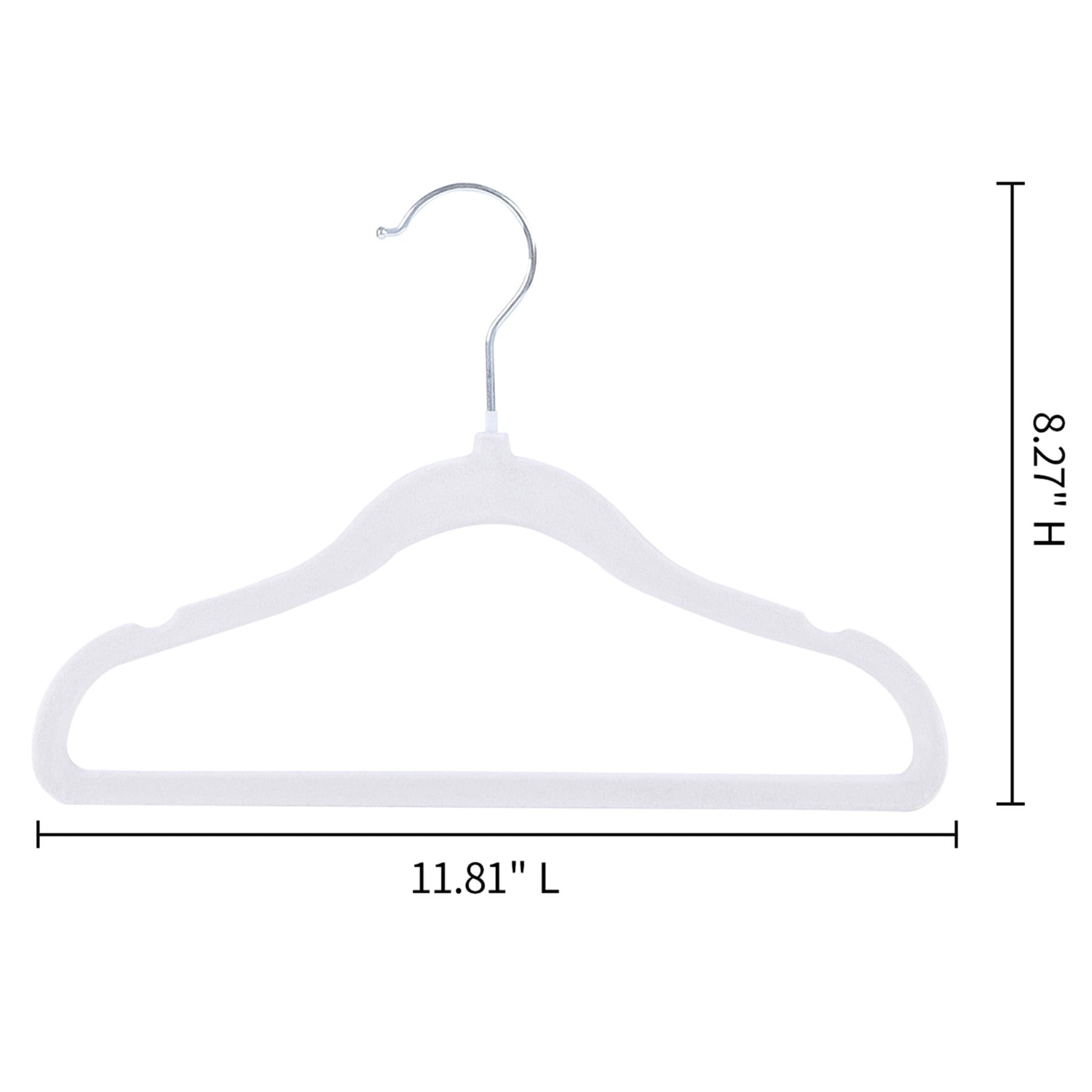 Tiny Dreamers 10-Piece Velvet Hanger, Cloud Dancer