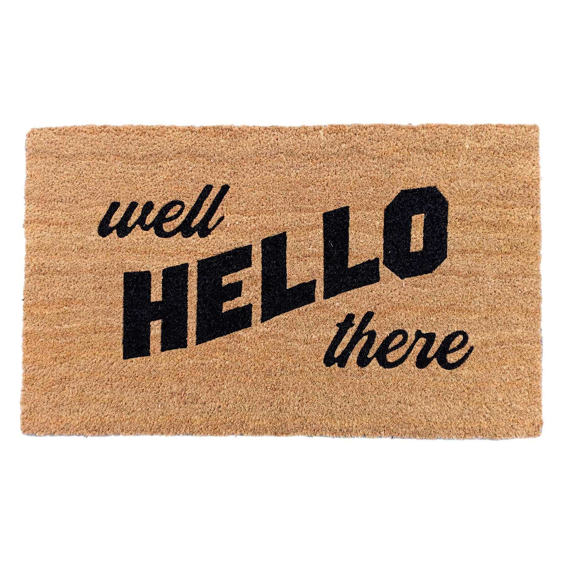 Well Hello There Coir Mat, 18x30