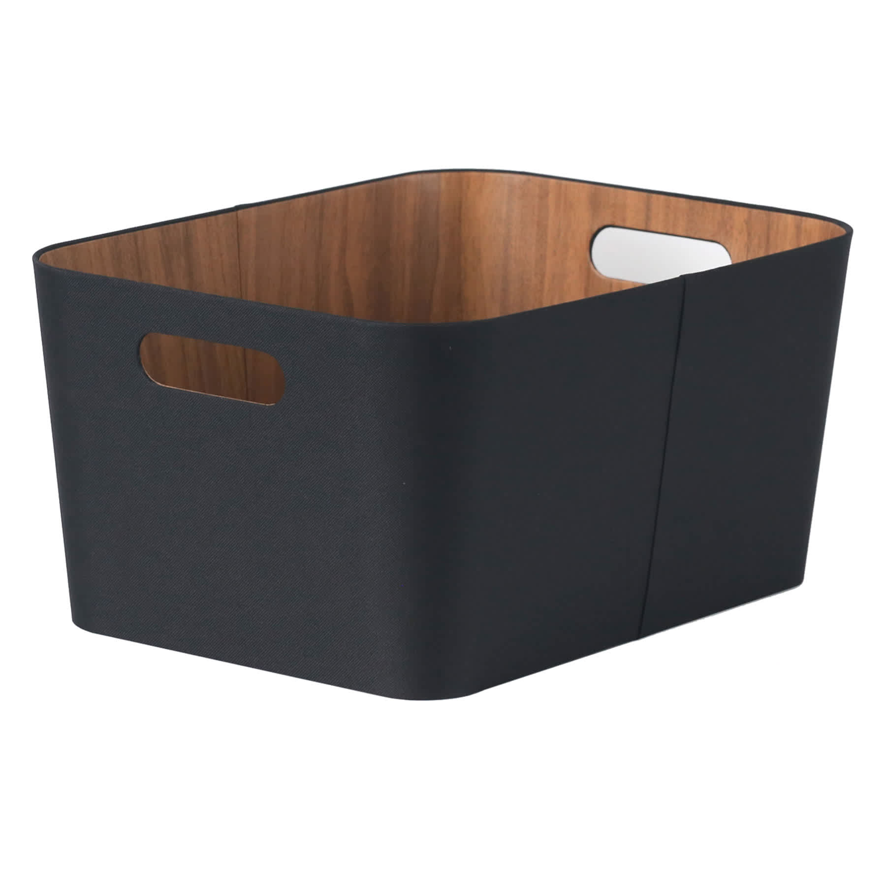 Black Storage Bin Sage & Wood Print Wall Décor, 17l