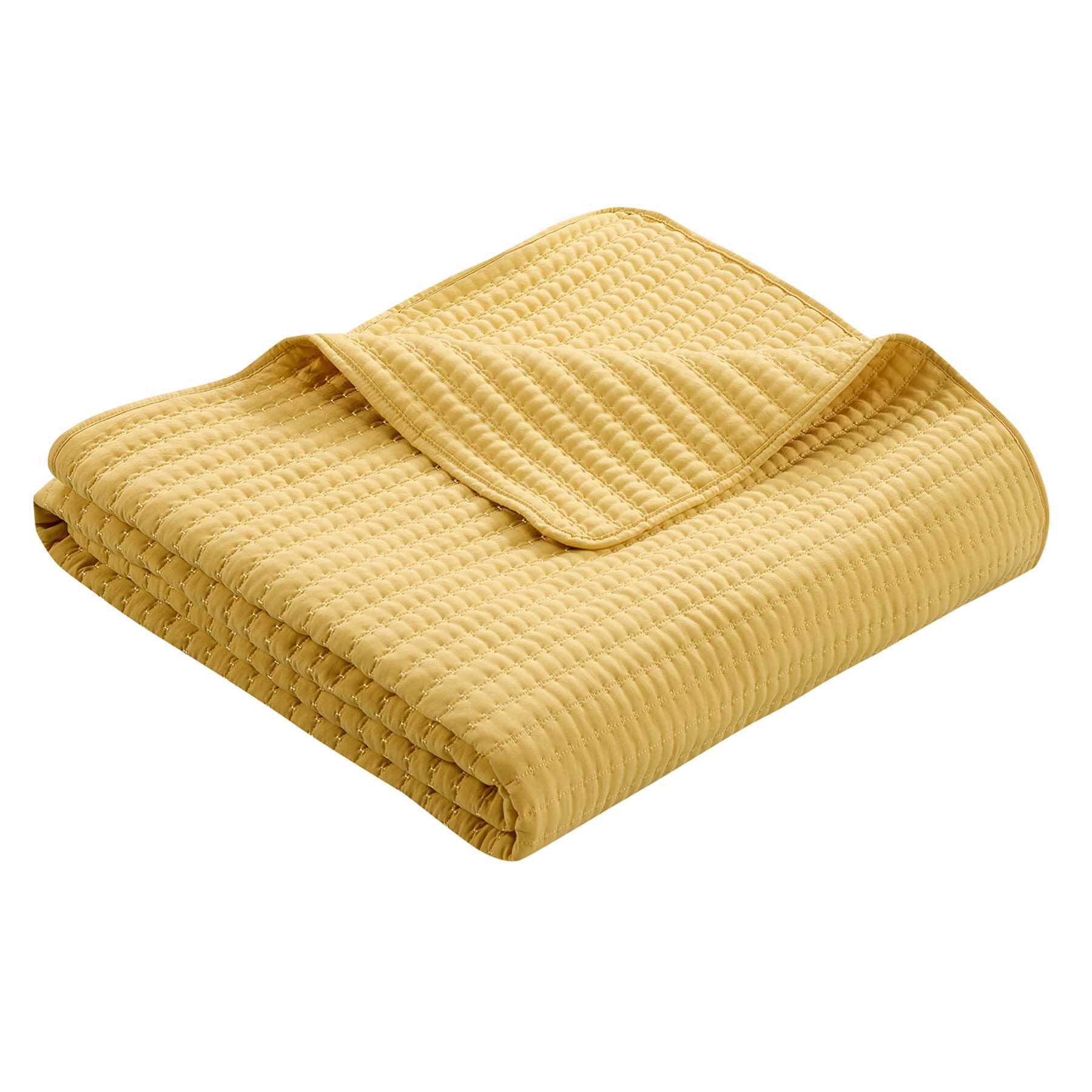 Honeybloom 3-Piece Yellow Washed Microfiber Quilt Set, King