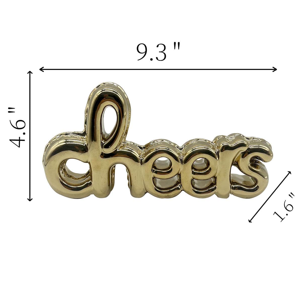 Cheers Ceramic Balloon Sign, 9x6