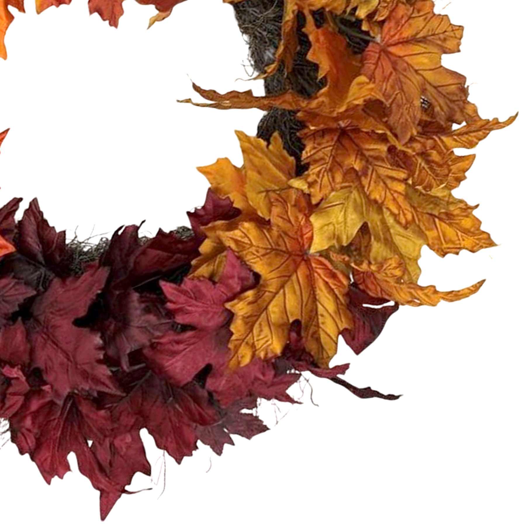 Fall Mix Maple Leaves Wreath, 22"