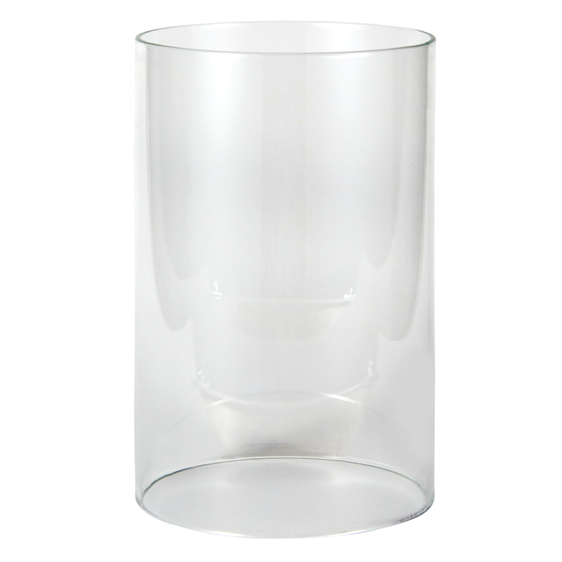 Clear Glass Open Ended Hurricane, 8"