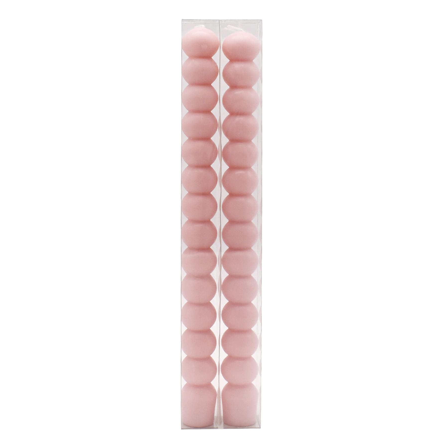 2-Pack Pink Bubble Taper Candles, 10"