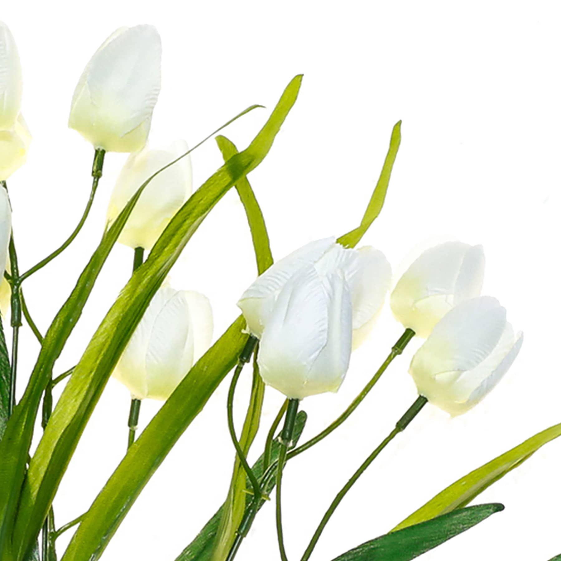 White Mini Tulip Floral Spray, 21"