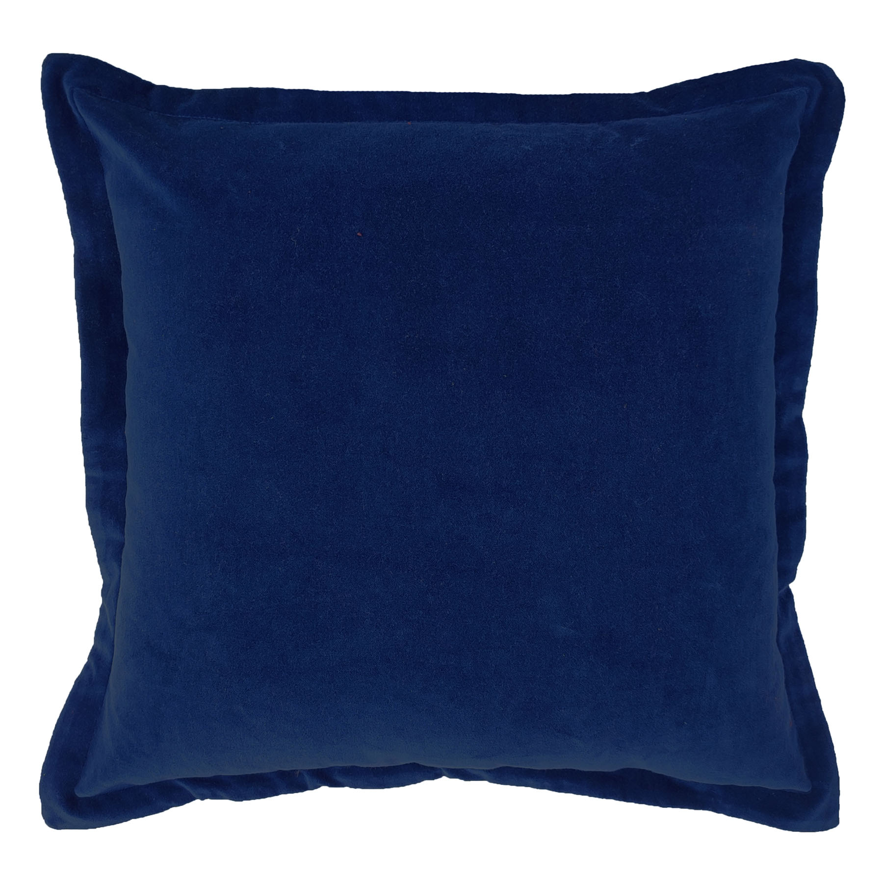 Providence Navy Blue Cotton Velvet Euro Throw Pillow, 24"