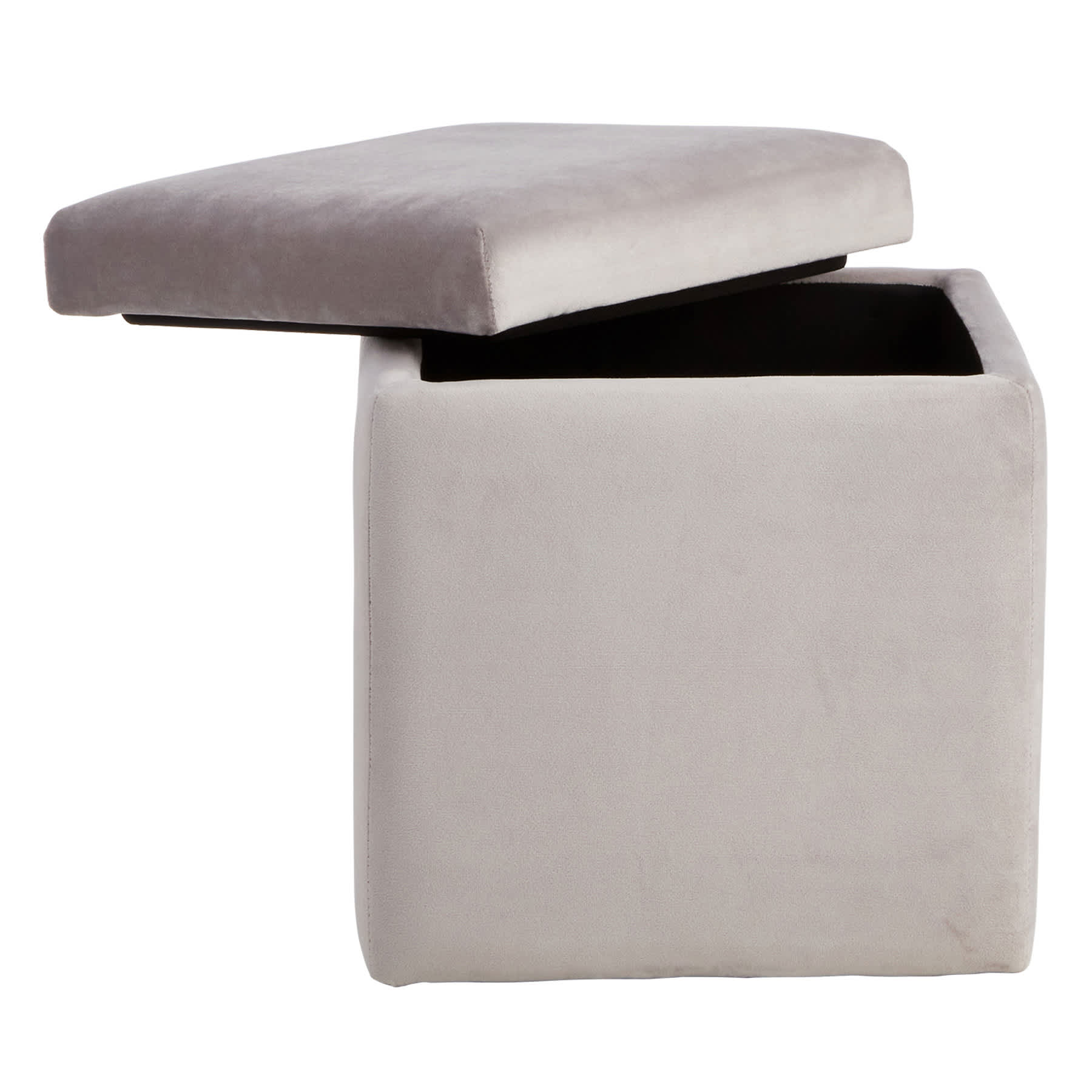 Stuart Square Storage Ottoman, Grey