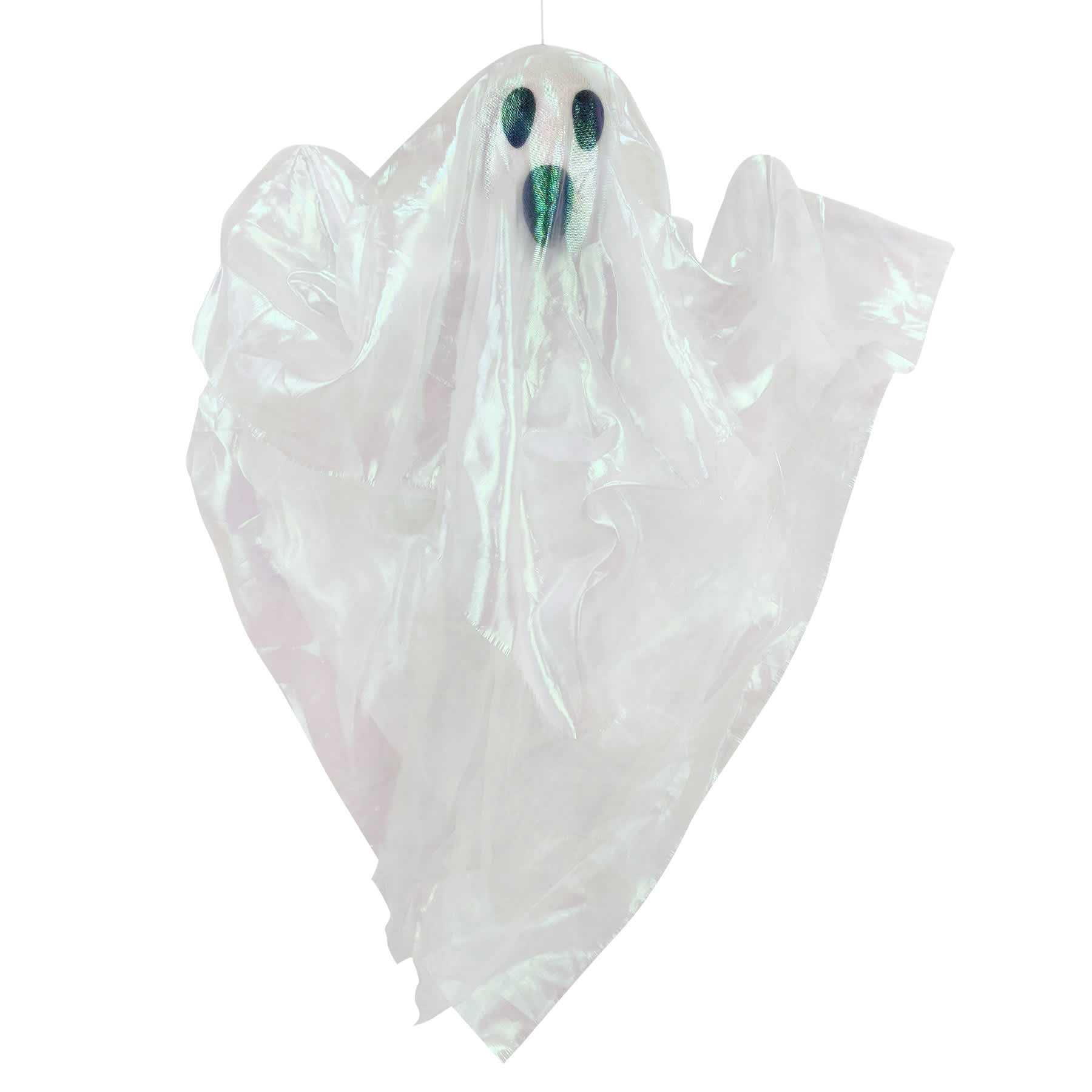 Hey Boo! Hanging Iridescent Ghost, 20"