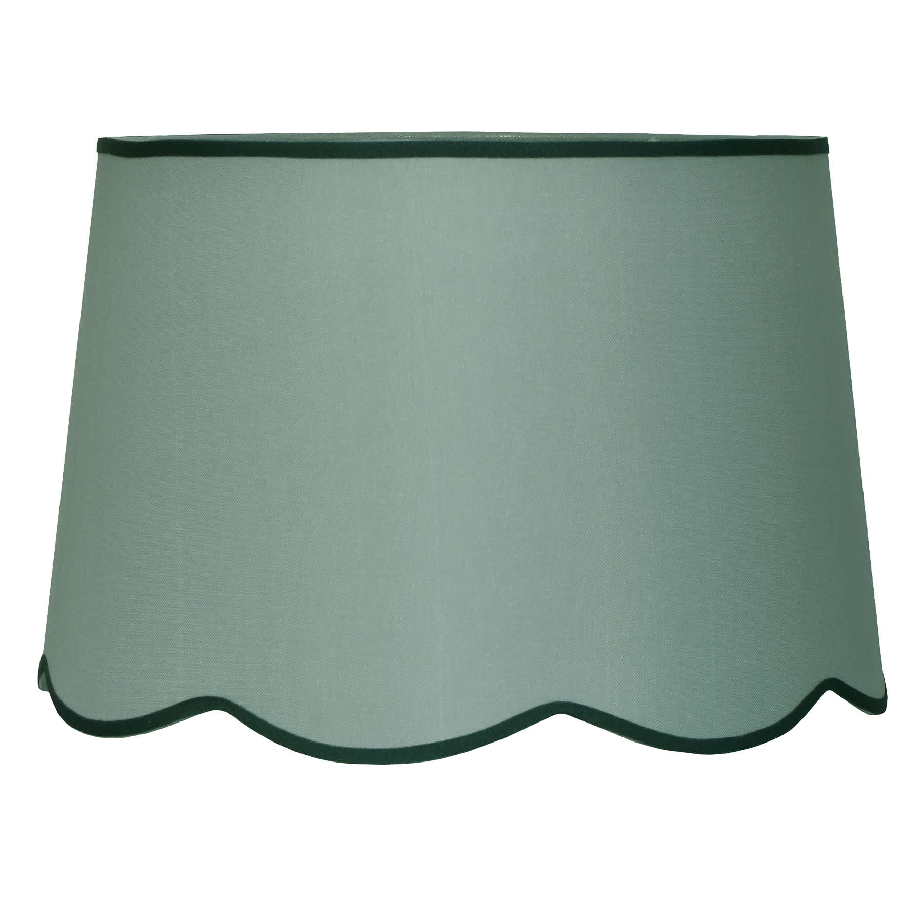 Sage Green Scalloped Medium Lamp Shade, 13x15x10