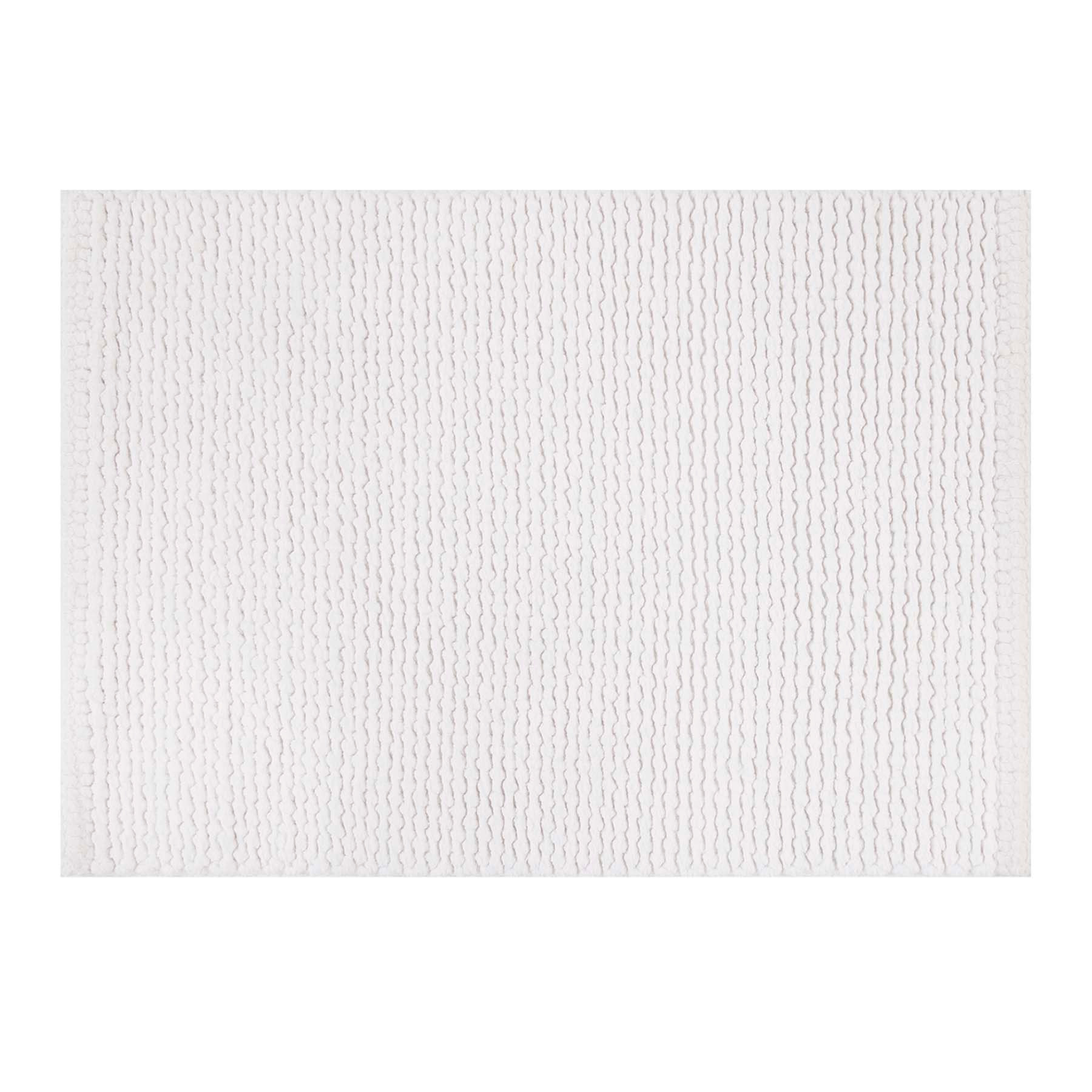Honeybloom White Braided Cotton Bath Rug, 17x24