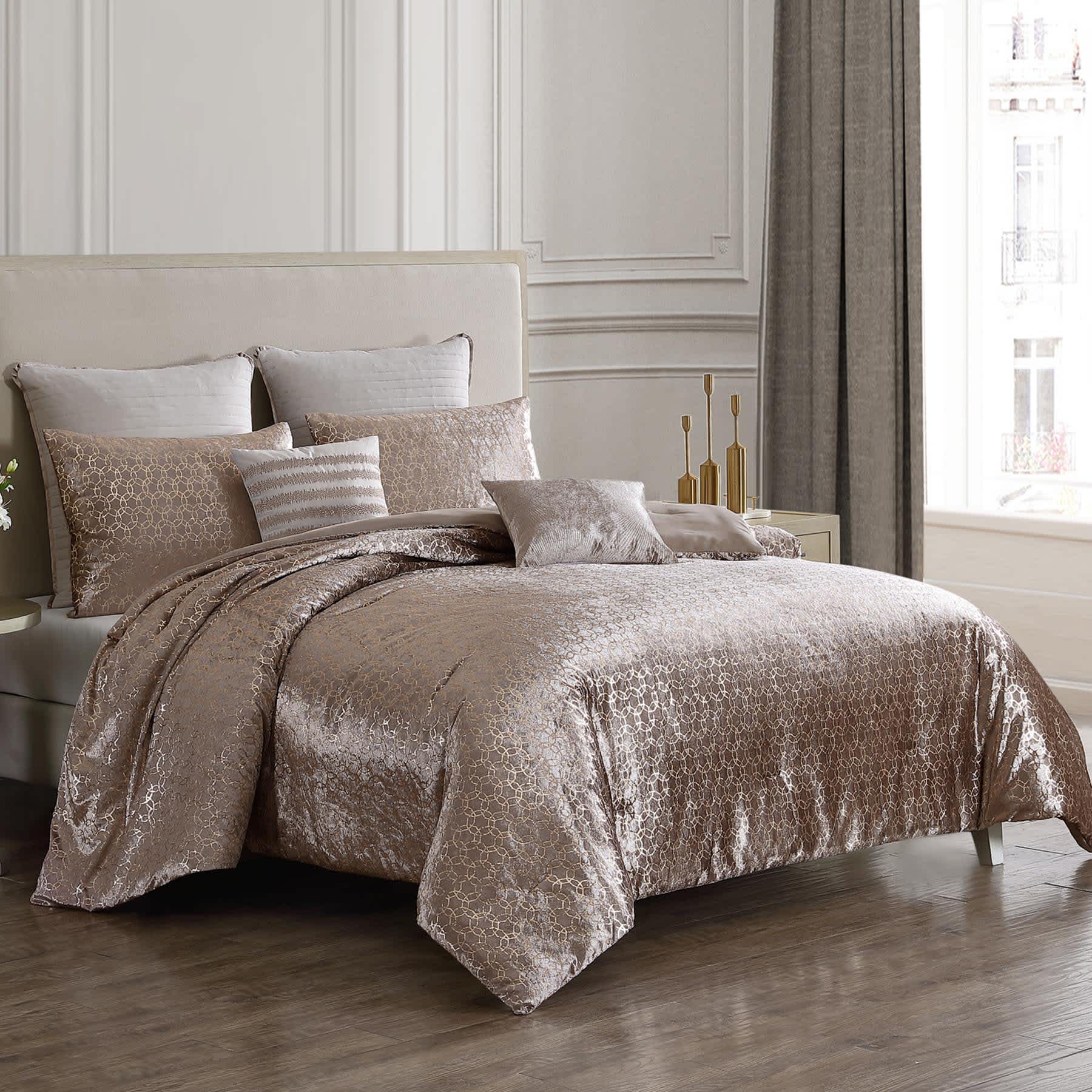 7-Piece Hina Neutral Comforter Set, King