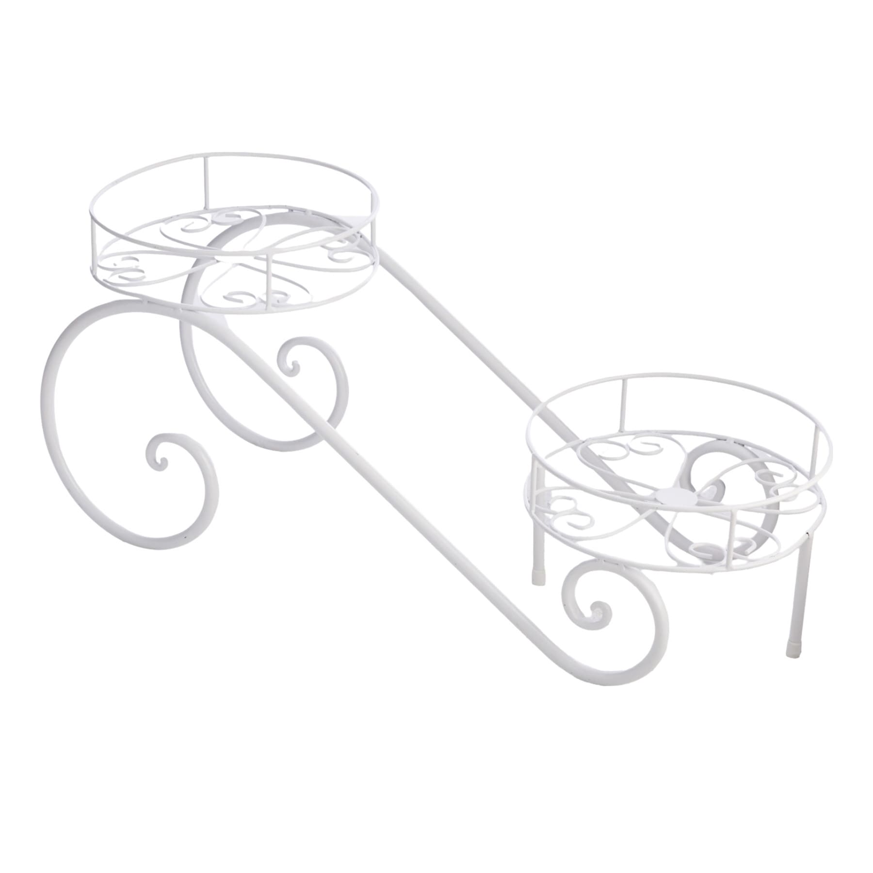 Providence White Bike Metal Planter Stand