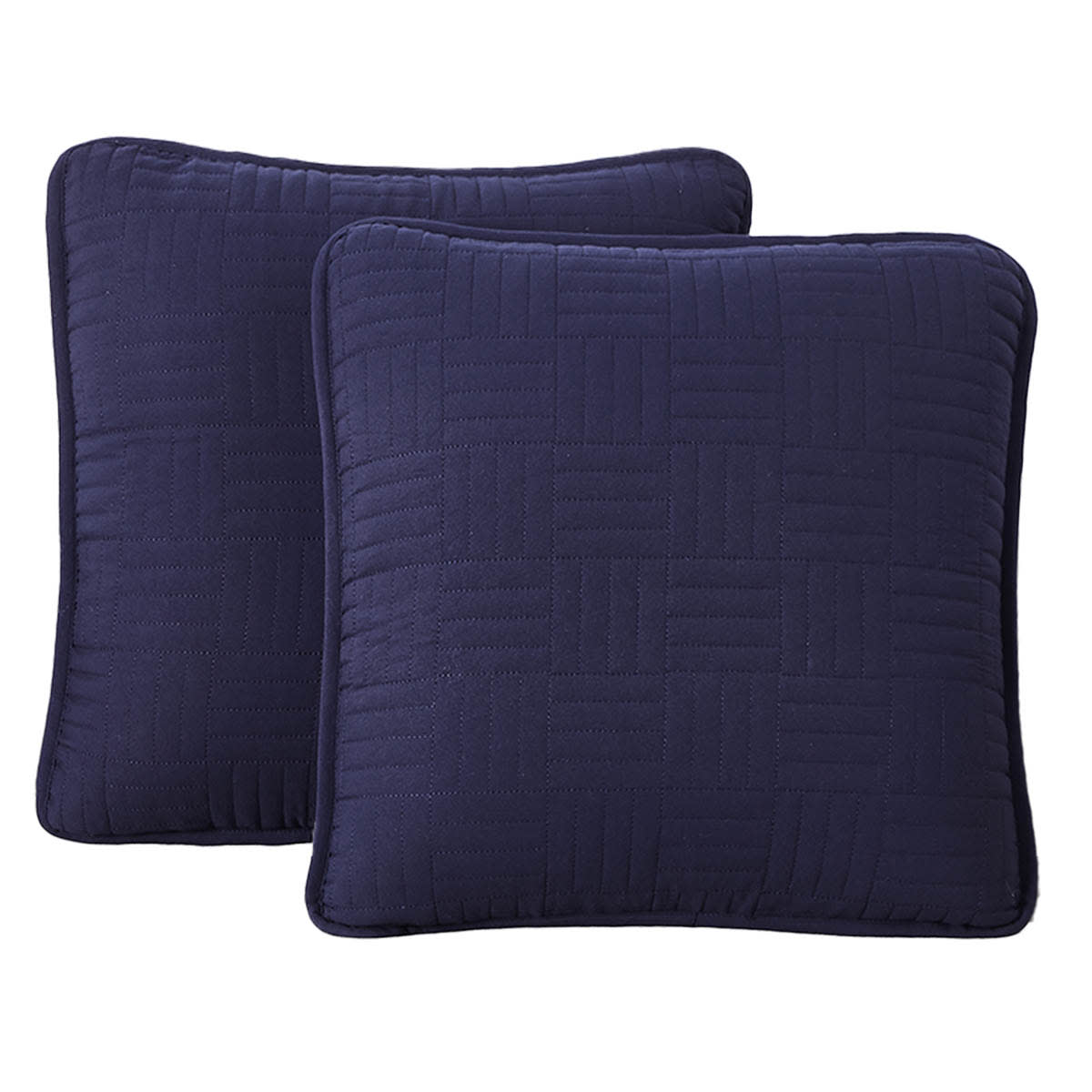 Crosby St. 2-Pack Navy Blue Washed Microfiber Throw Pillows, 18"