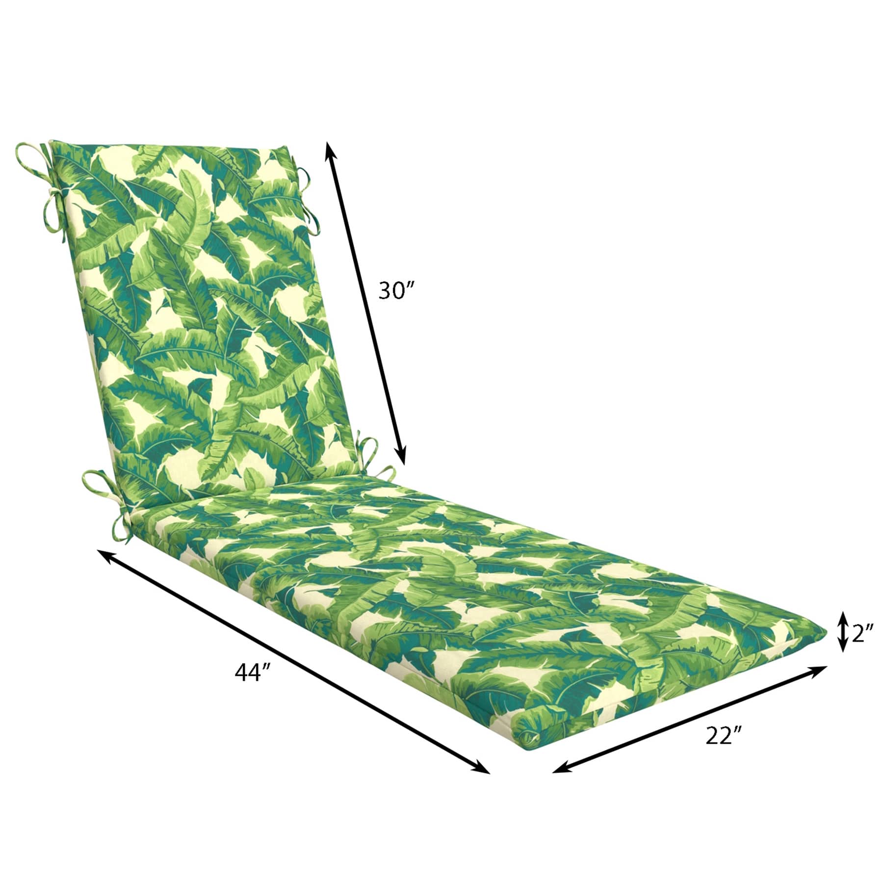 Marconi Leaf Outdoor Chaise Lounge Cushion