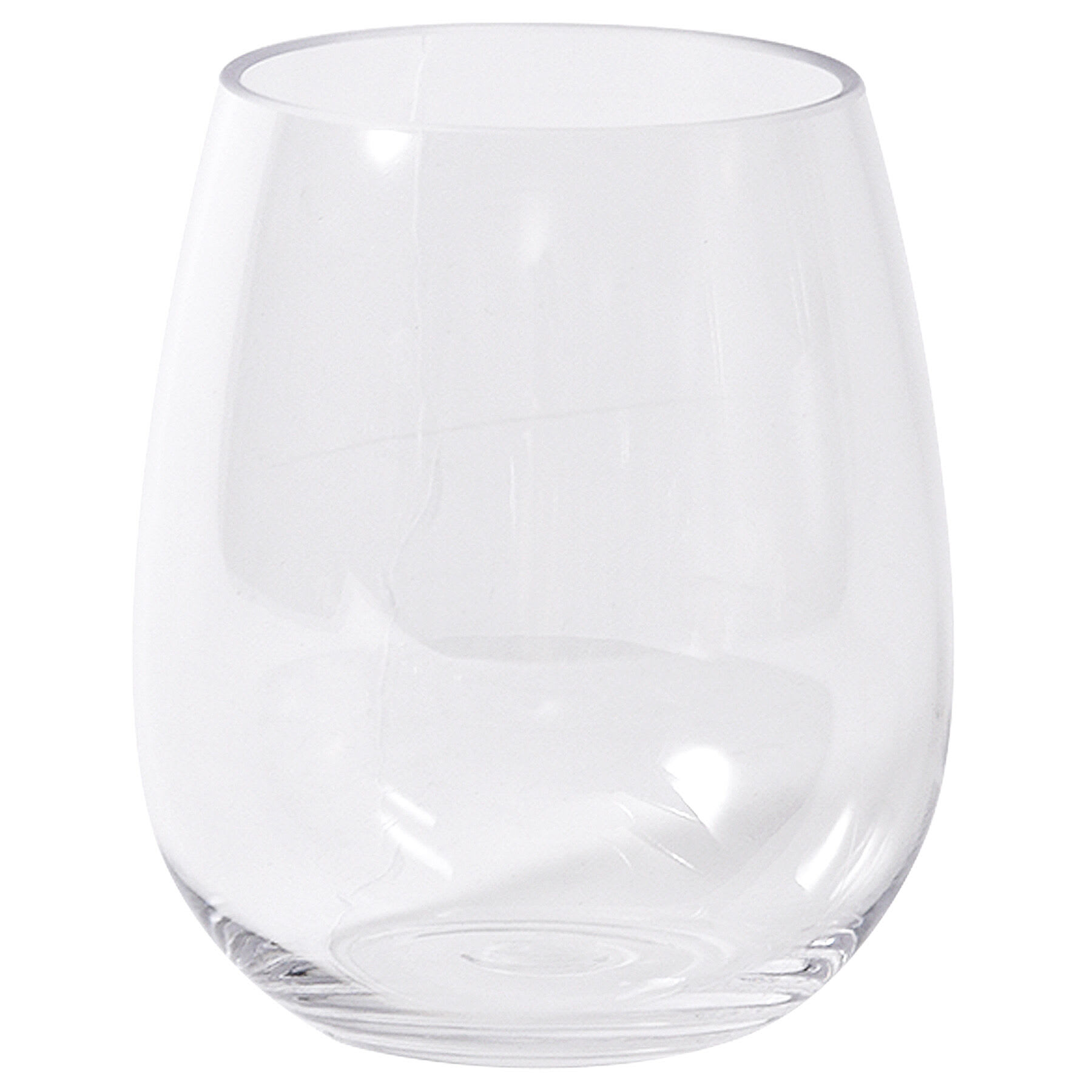 Clear Acrylic Stemless Wine Glass, 17oz