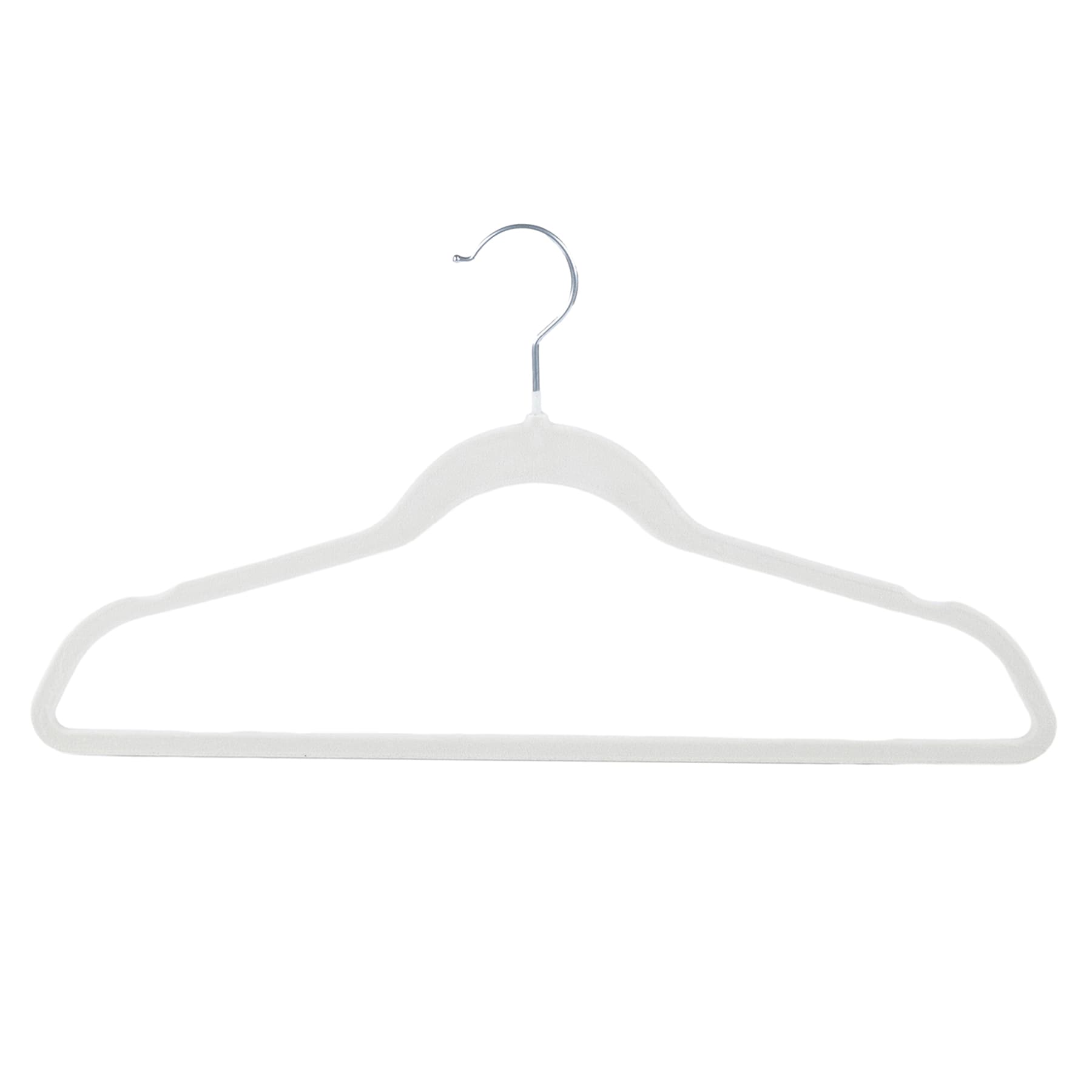25-Pack Velvet Hangers, Bright White