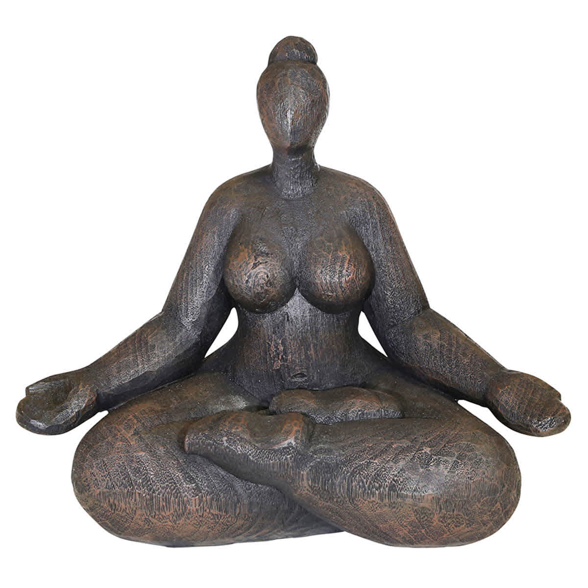 Sukhasana Female Yoga Figurine, 11"