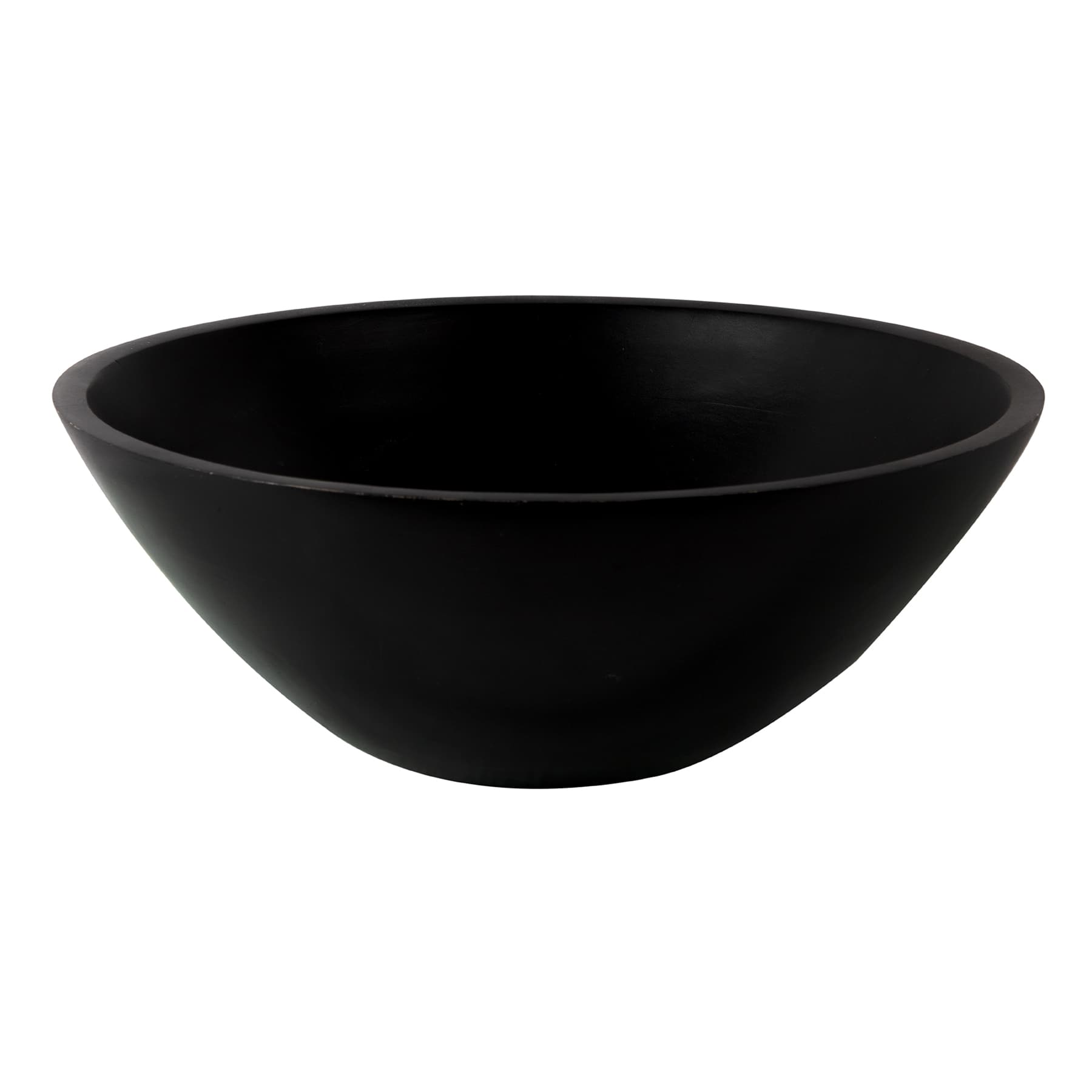 Black Wooden Serving Bowl, Large