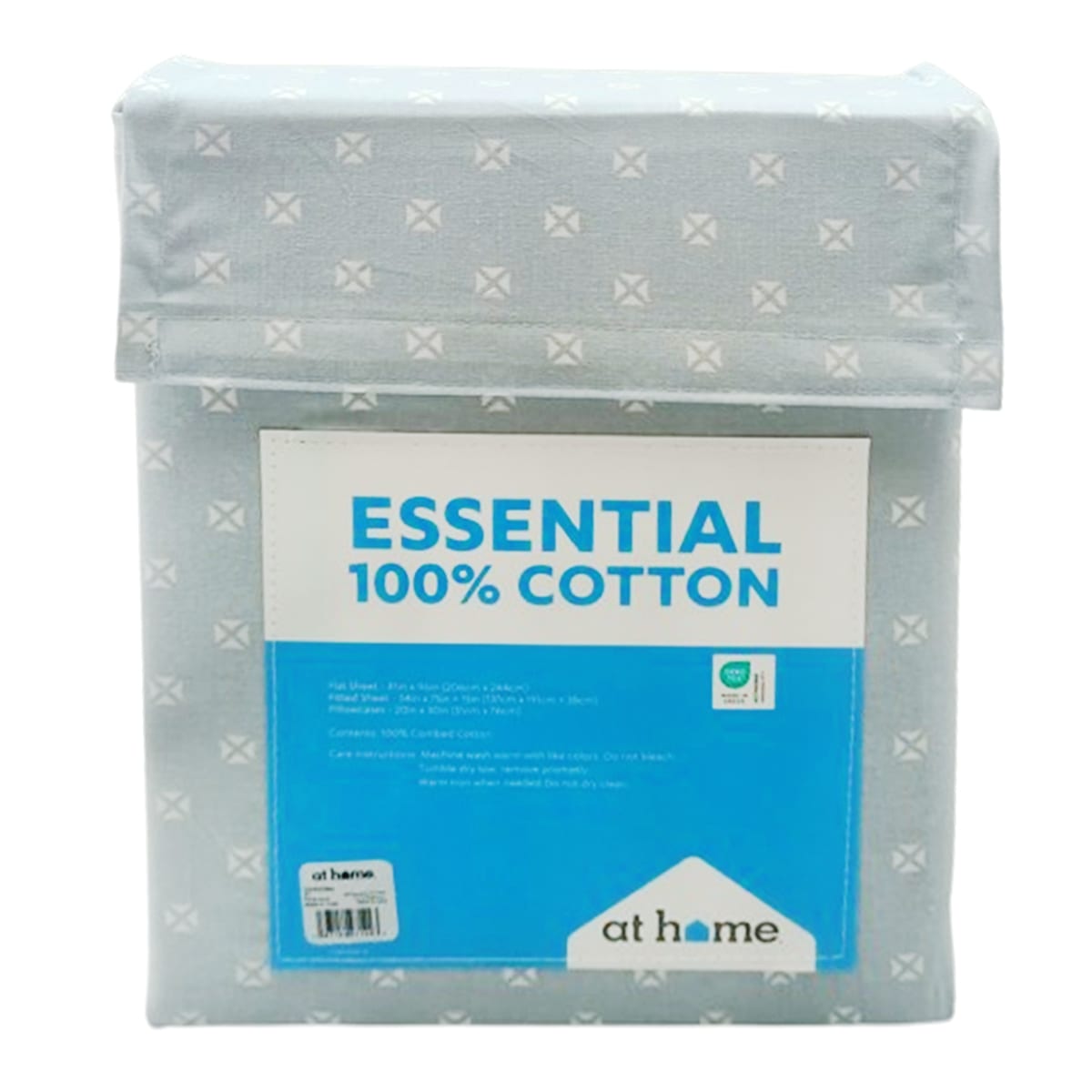 4-Piece Light Blue 200 Thread Count Brushed Cotton Sheet Set, Full