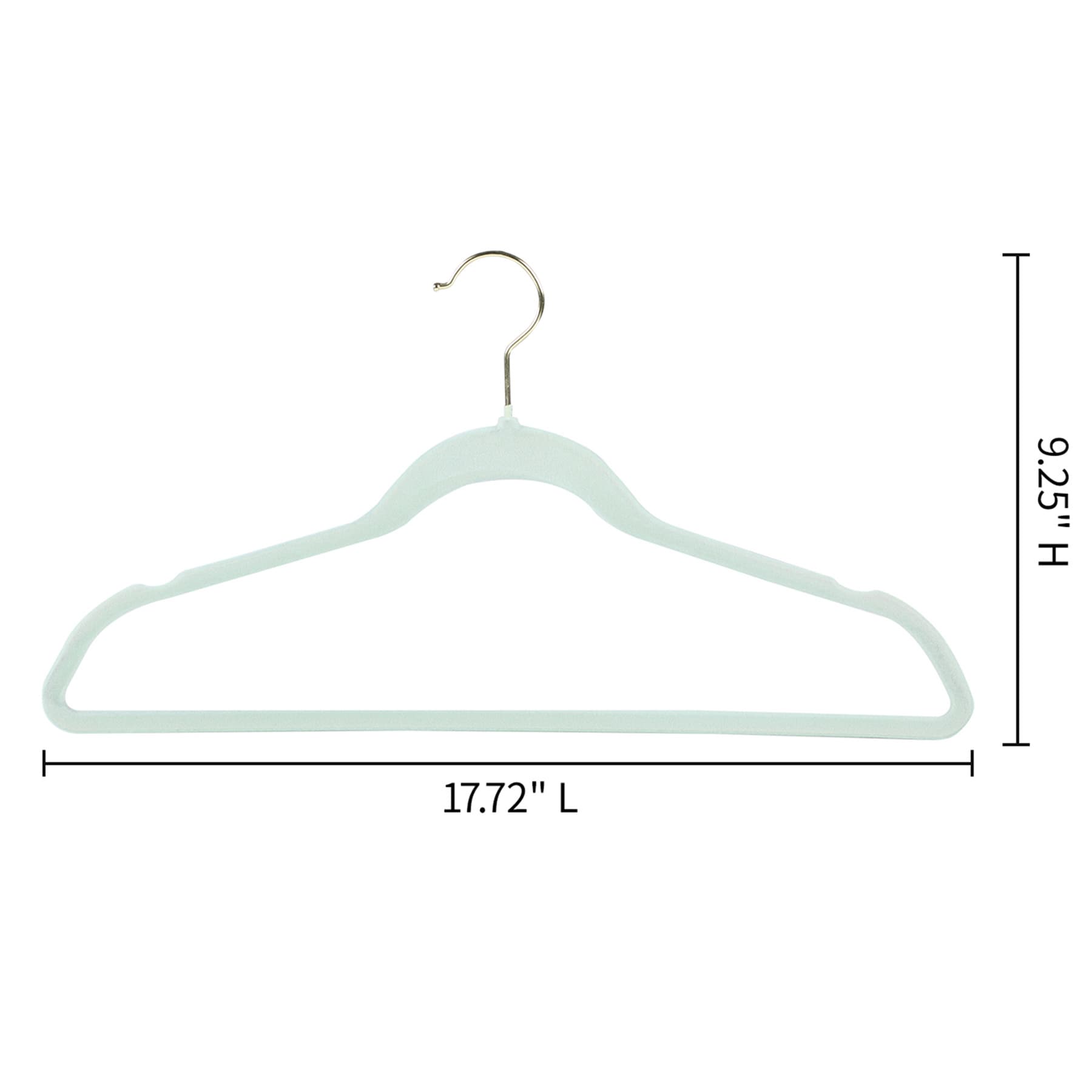 25-Pack Velvet Hangers, Clearly Aqua