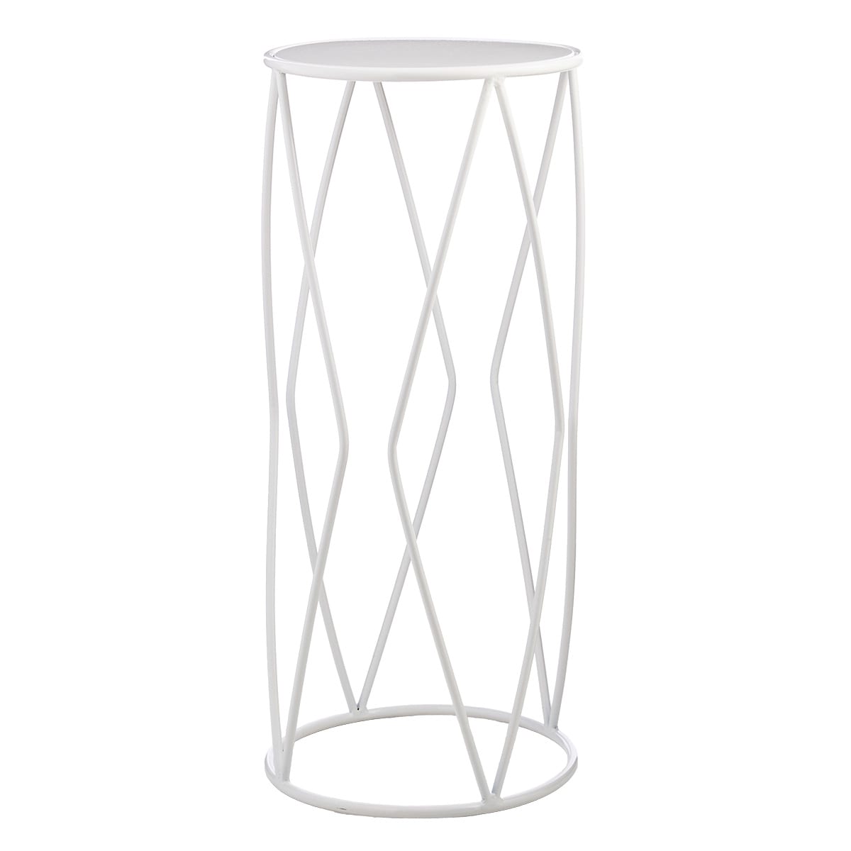 Providence White Metal Plant Stand, Large